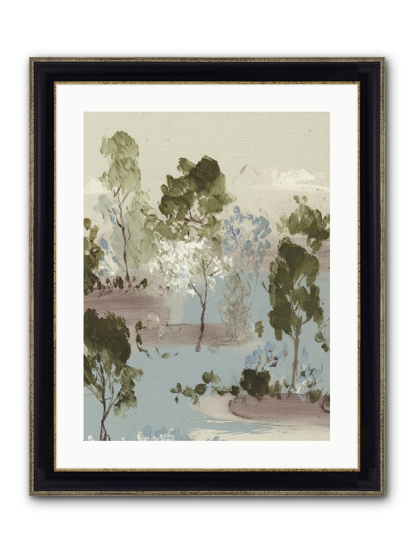 The Gooseberry Hour Framed Print - Black & Gold 18x24