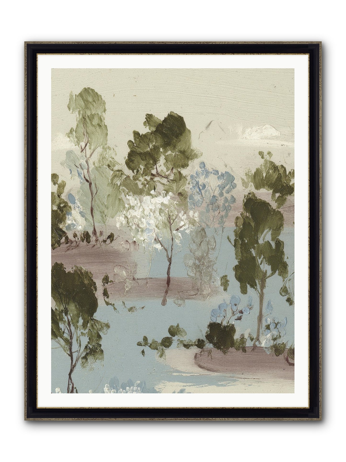 The Gooseberry Hour Framed Print - Black & Gold 36x48