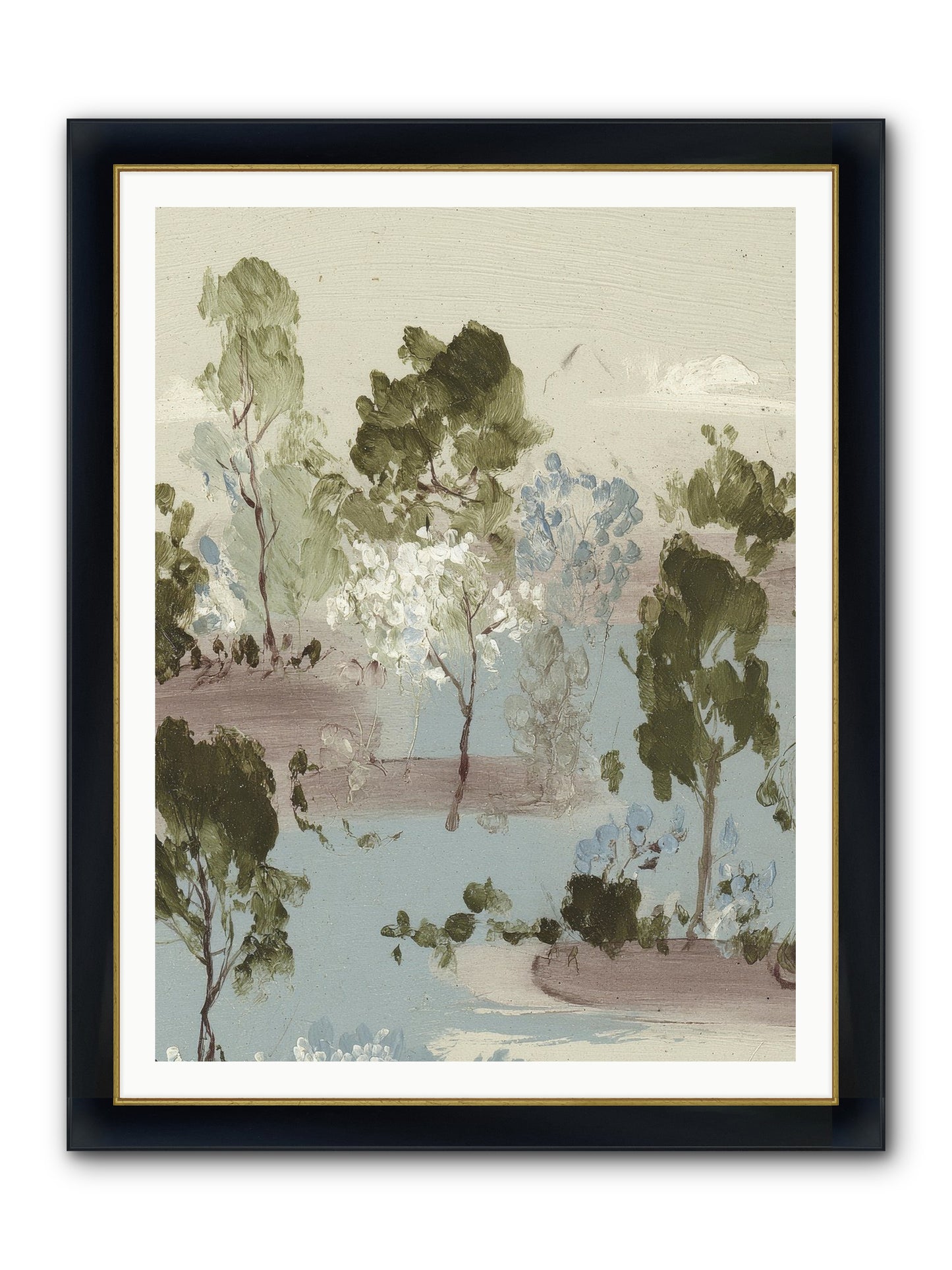 The Gooseberry Hour Framed Print - Wide Black w/Gold 36x48