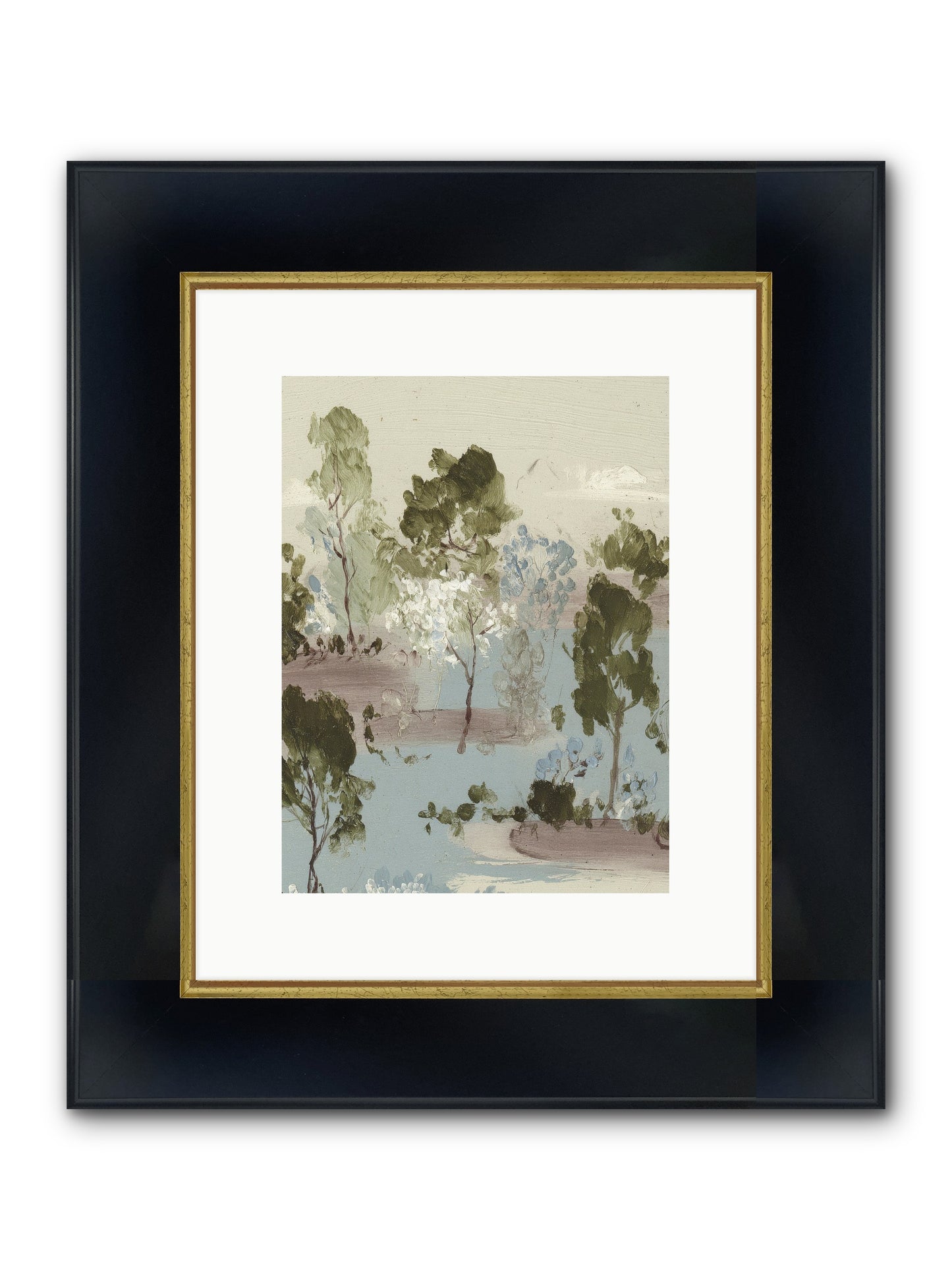 The Gooseberry Hour Framed Print - Wide Black w/Gold 9x12