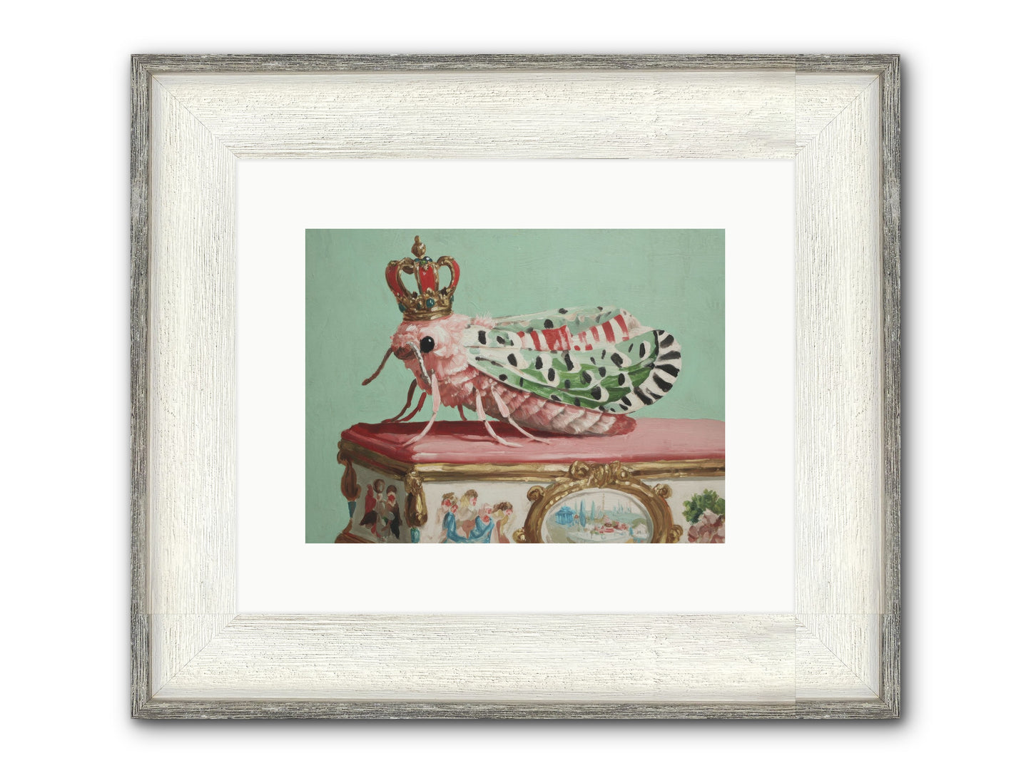 The Gossamer Assembly Framed Print - Driftwood White 12x9