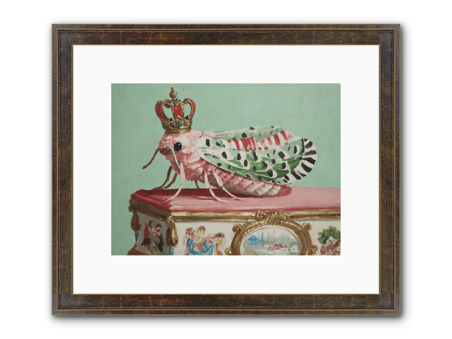 The Gossamer Assembly Framed Print - Slimwoods Black/Gold 12x9