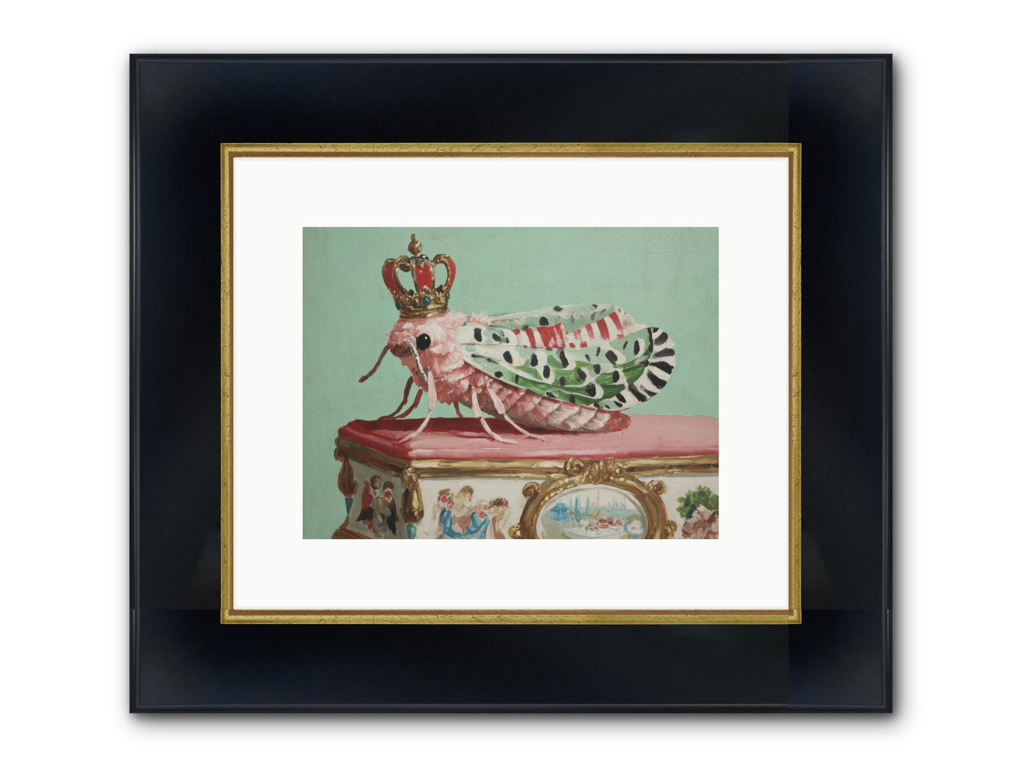 The Gossamer Assembly Framed Print - Wide Black w/Gold 12x9