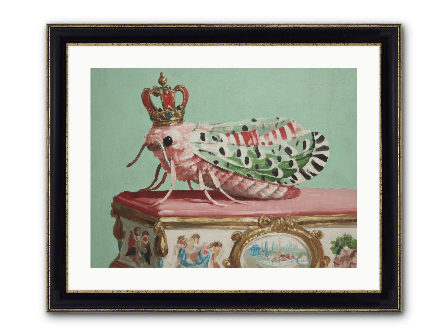 The Gossamer Assembly Framed Print - Black & Gold 24x18