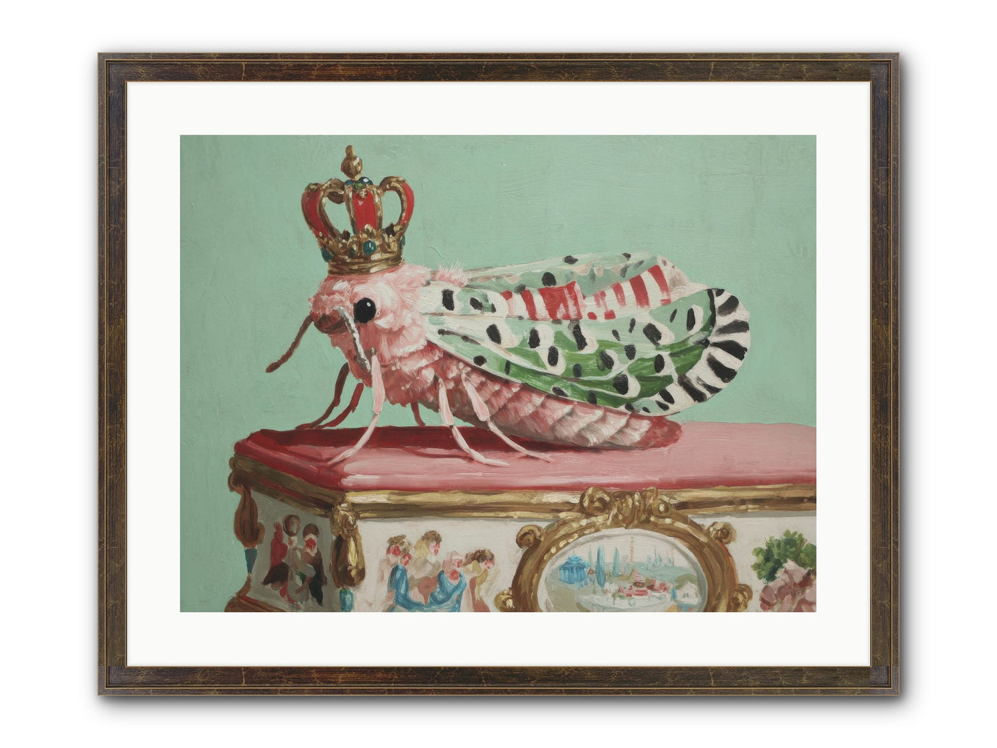 The Gossamer Assembly Framed Print - Slimwoods Black/Gold 24x18