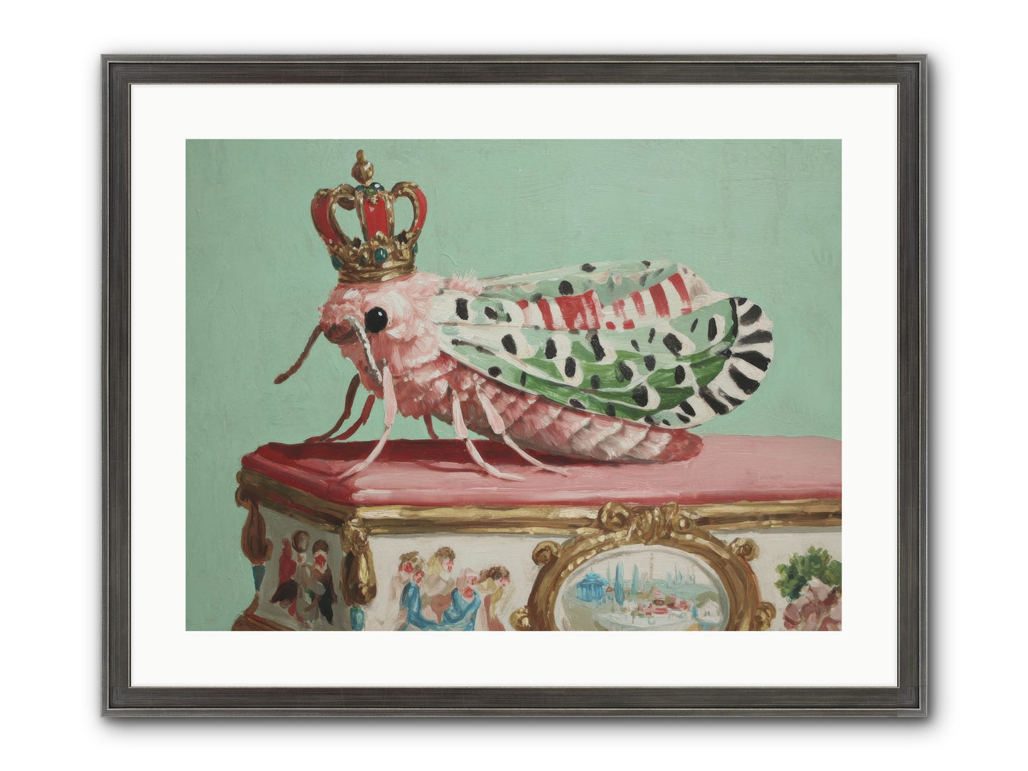 The Gossamer Assembly Framed Print - Slimwoods Black/Silver 24x18