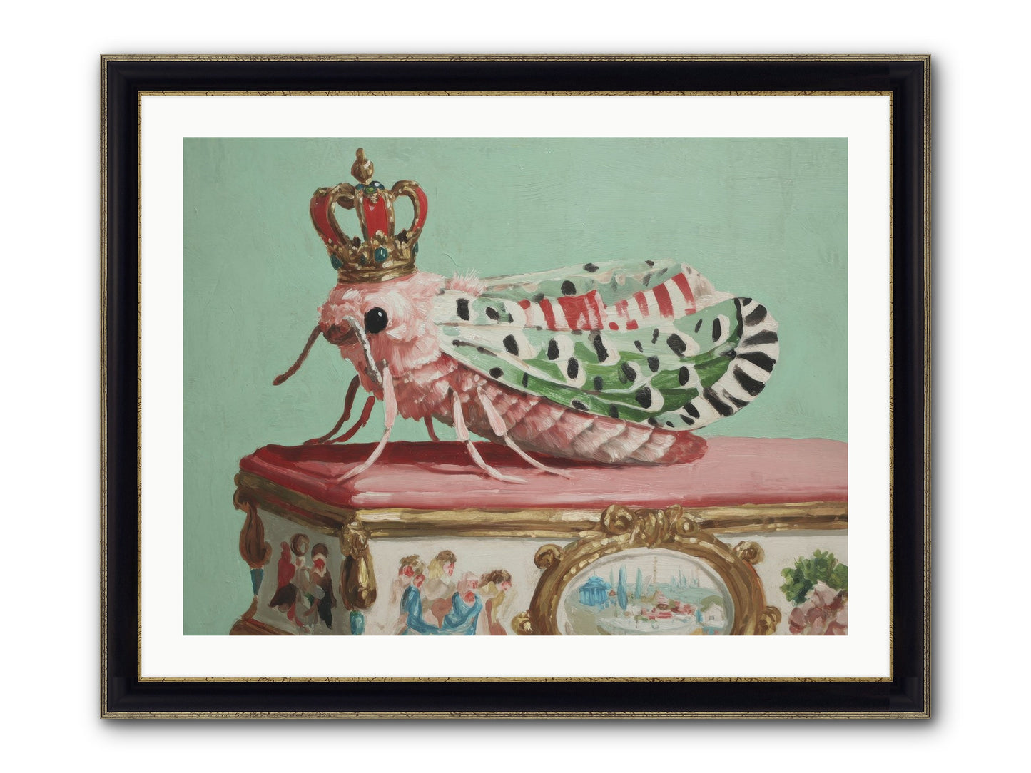 The Gossamer Assembly Framed Print - Black & Gold 32x24