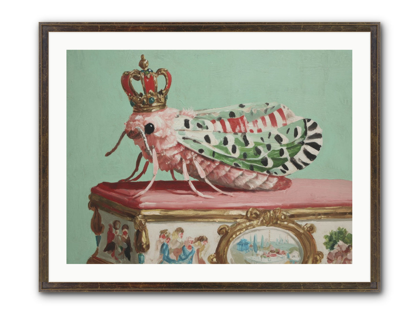 The Gossamer Assembly Framed Print - Slimwoods Black/Gold 32x24