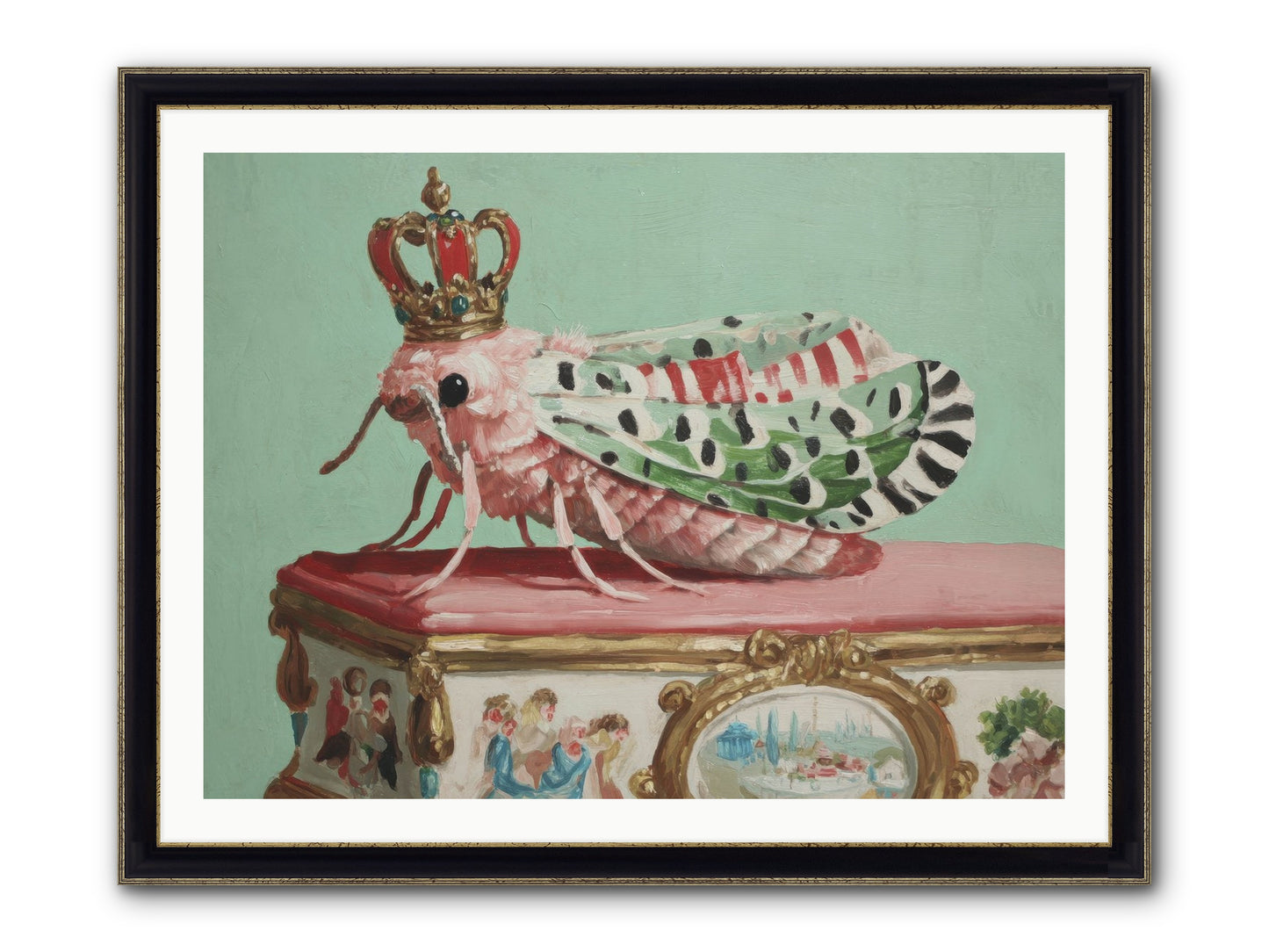 The Gossamer Assembly Framed Print - Black & Gold 40x30
