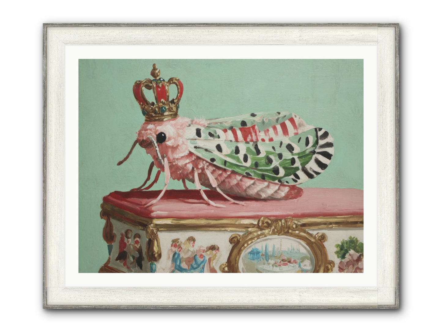 The Gossamer Assembly Framed Print - Driftwood White 40x30