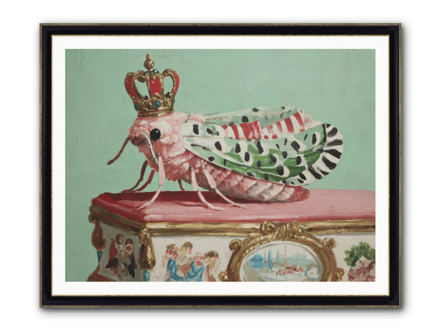 The Gossamer Assembly Framed Print - Black & Gold 48x36