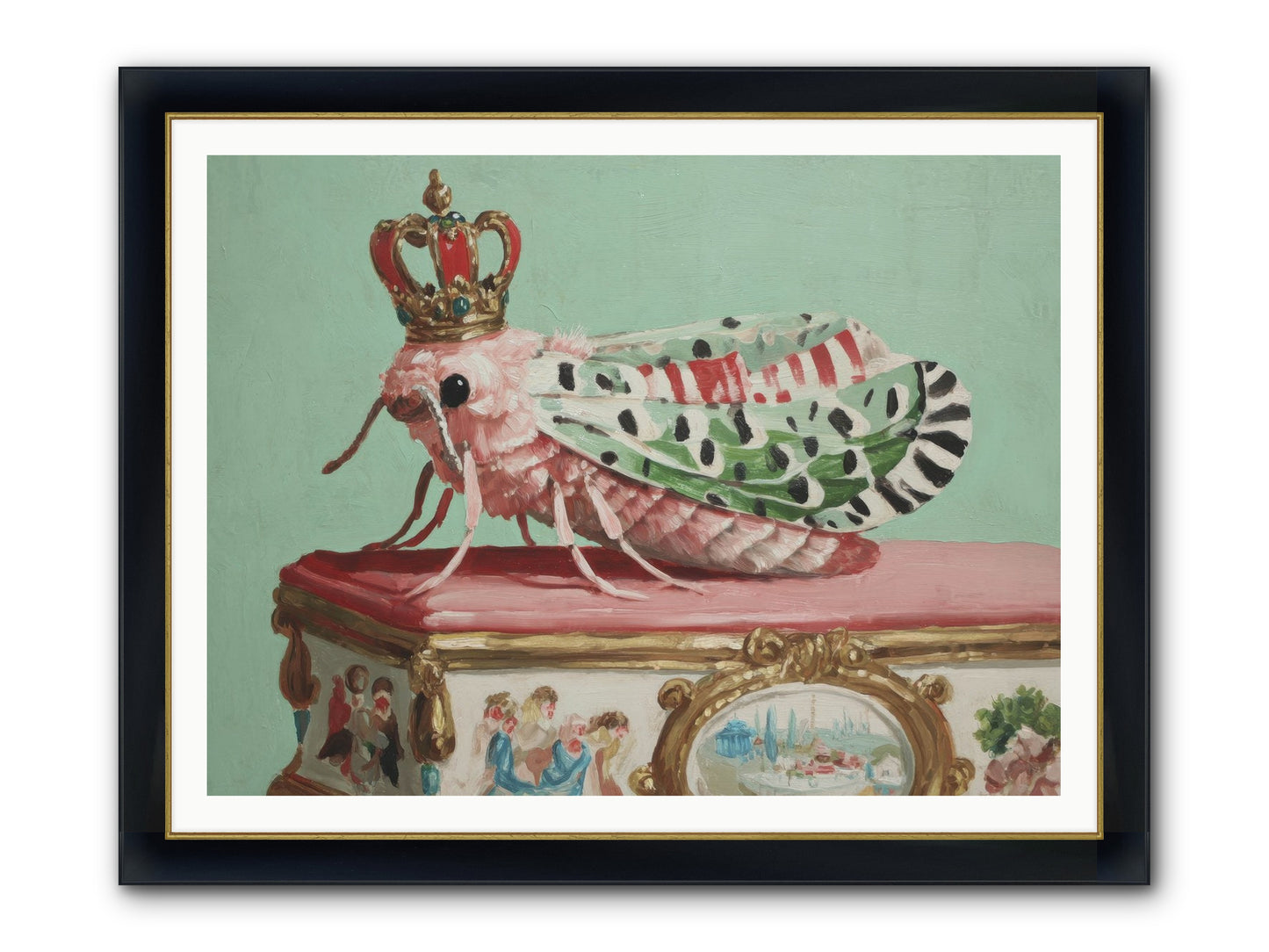 The Gossamer Assembly Framed Print - Wide Black w/Gold 48x36