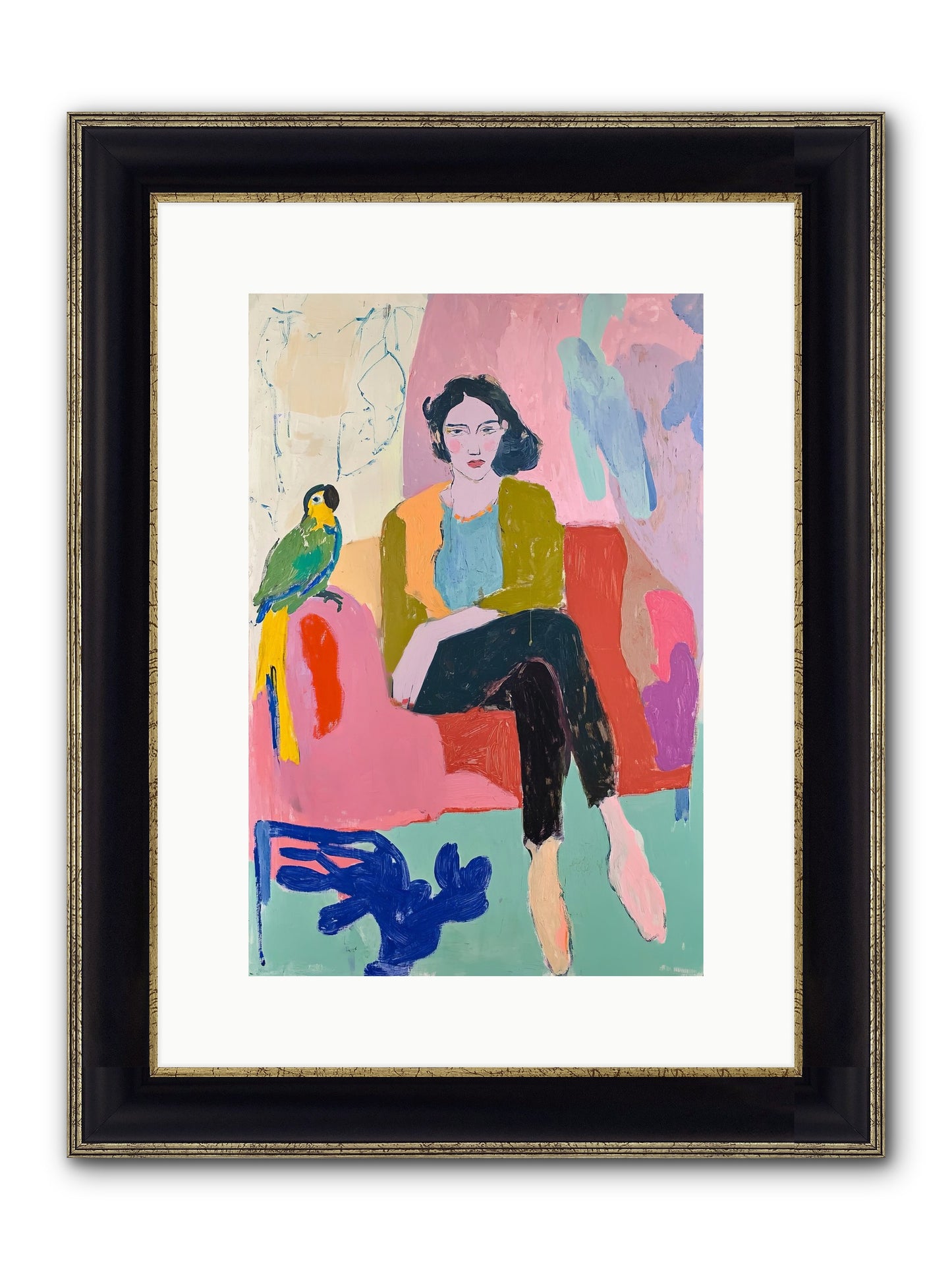 The Green Prince Framed Print - Black & Gold 10x15