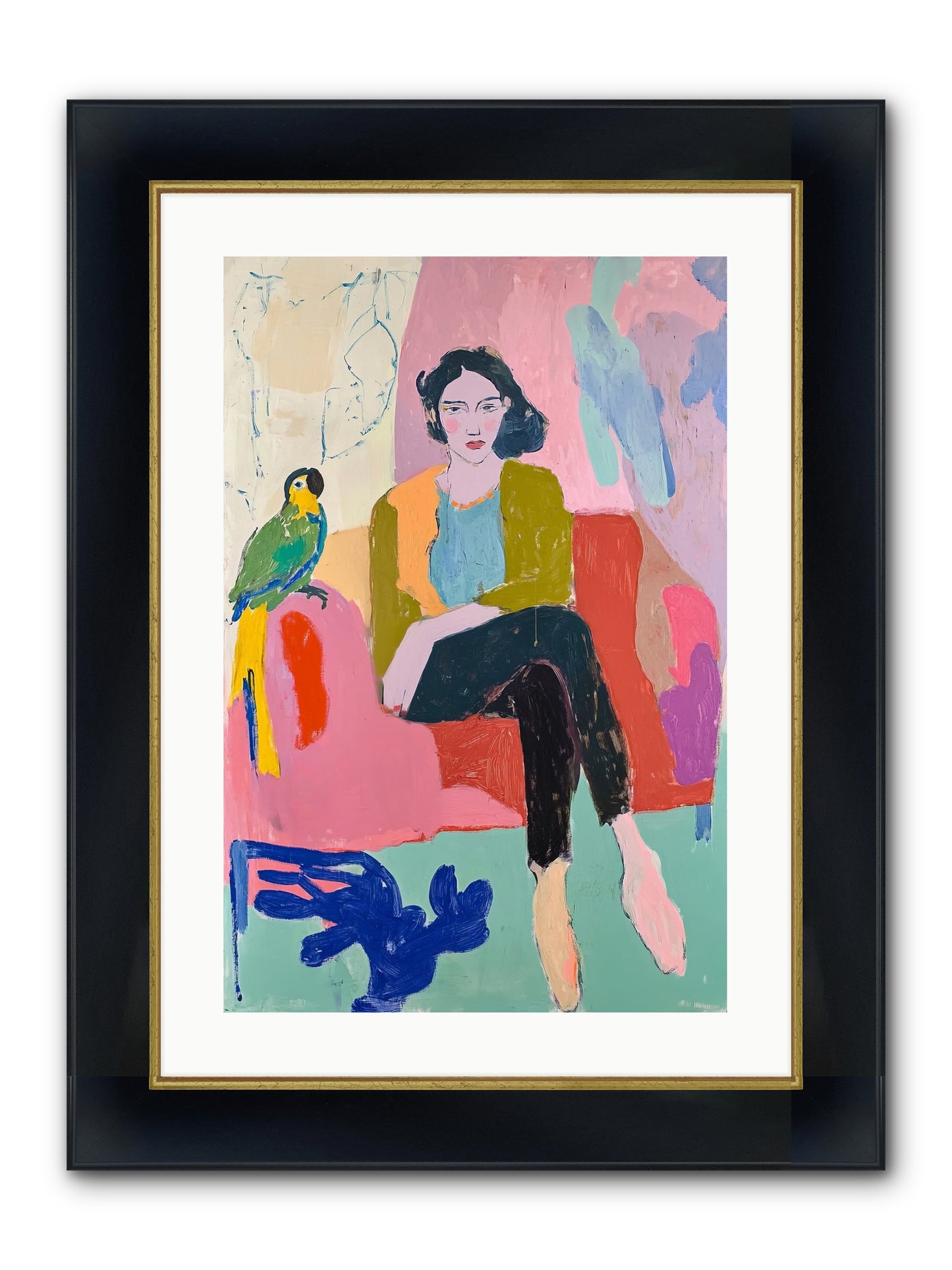 The Green Prince Framed Print - Wide Black w/Gold 16x24
