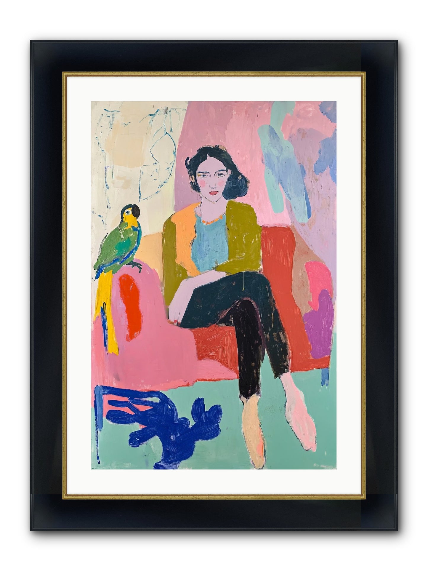 The Green Prince Framed Print - Wide Black w/Gold 20x30