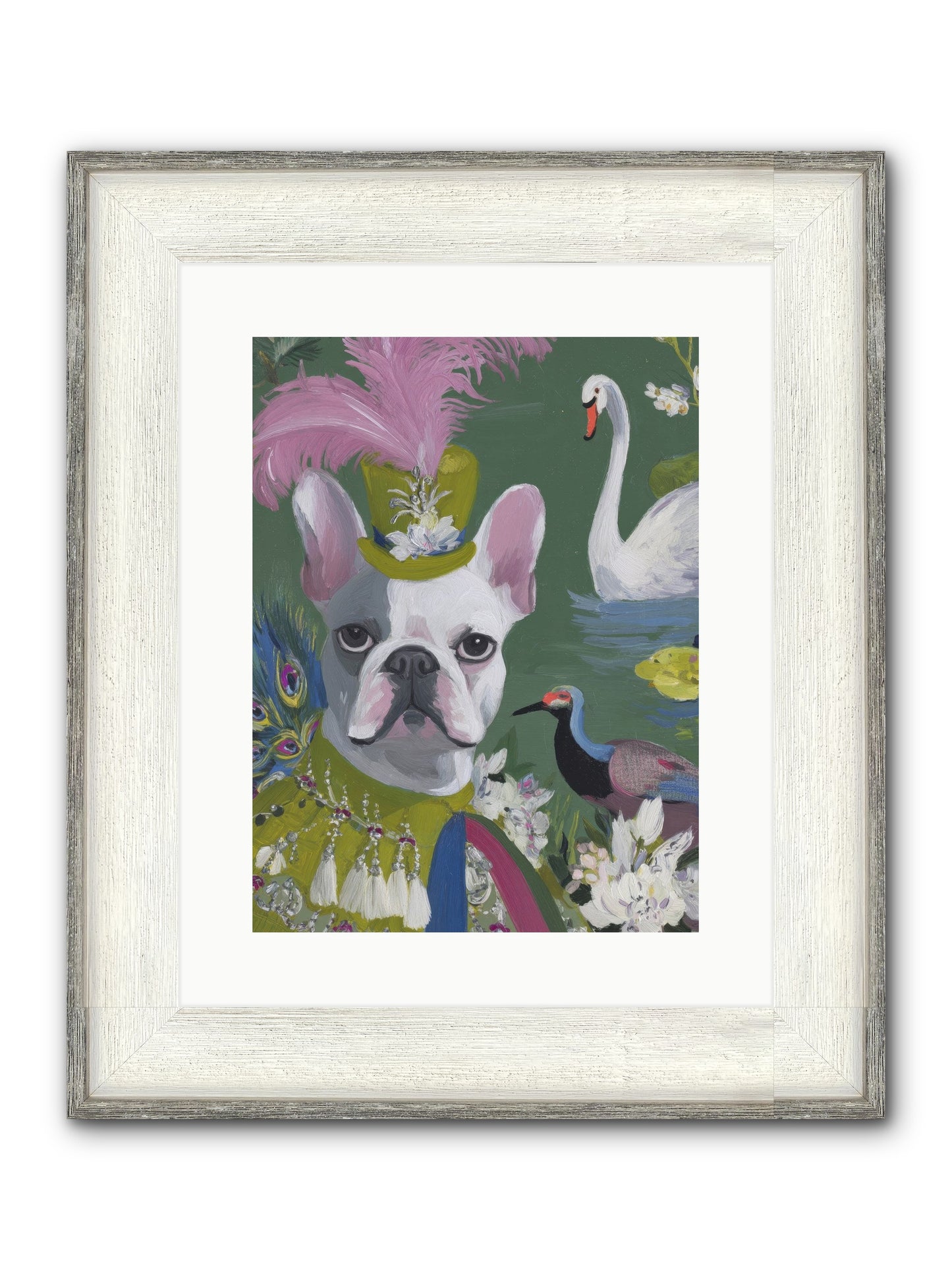 The Guardian Of Giggles Framed Print - Driftwood White 12x16