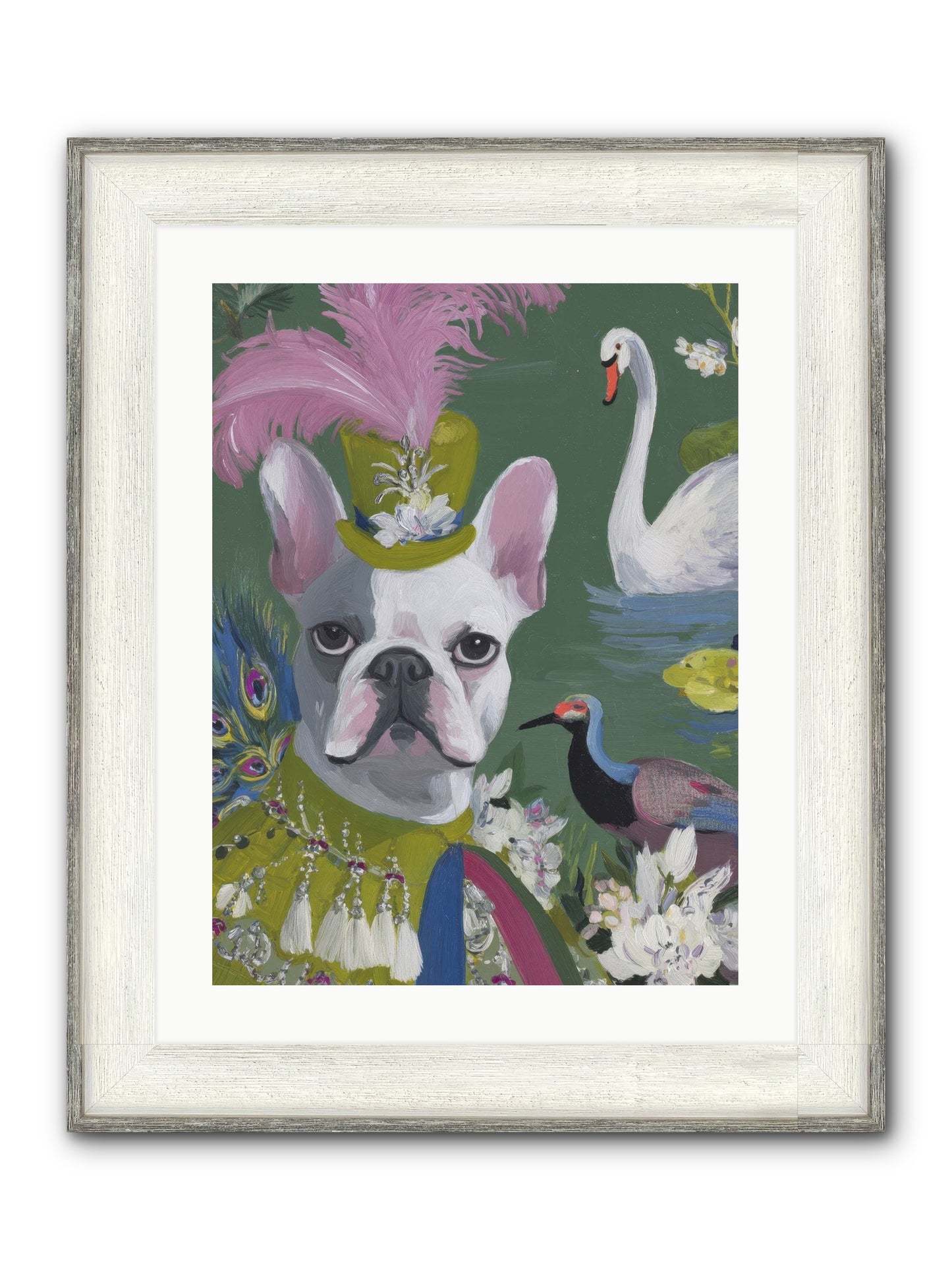The Guardian Of Giggles Framed Print - Driftwood White 18x24