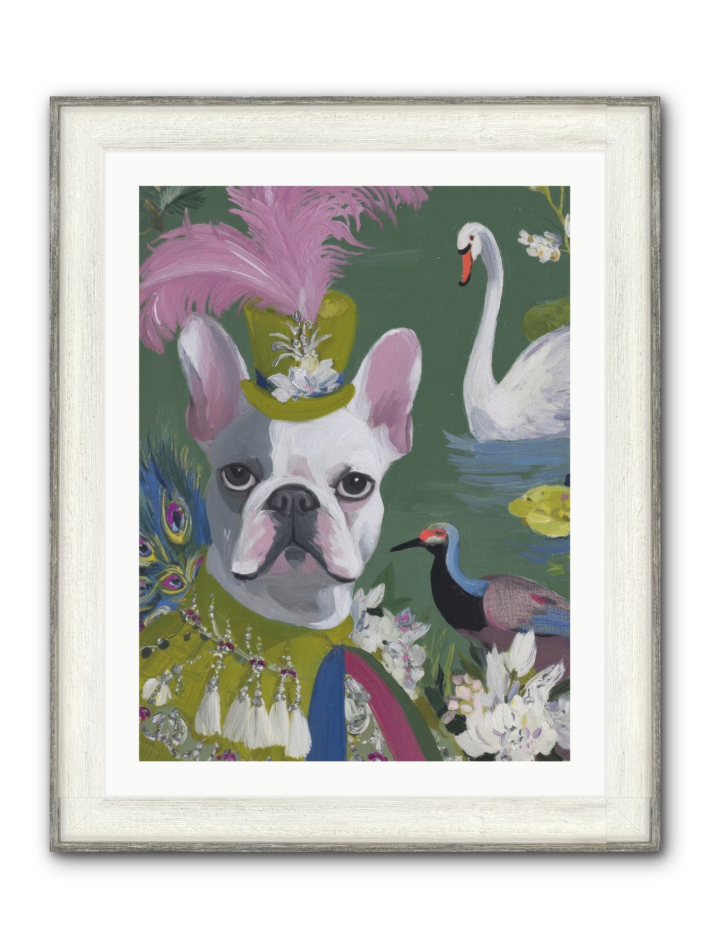 The Guardian Of Giggles Framed Print - Driftwood White 24x32