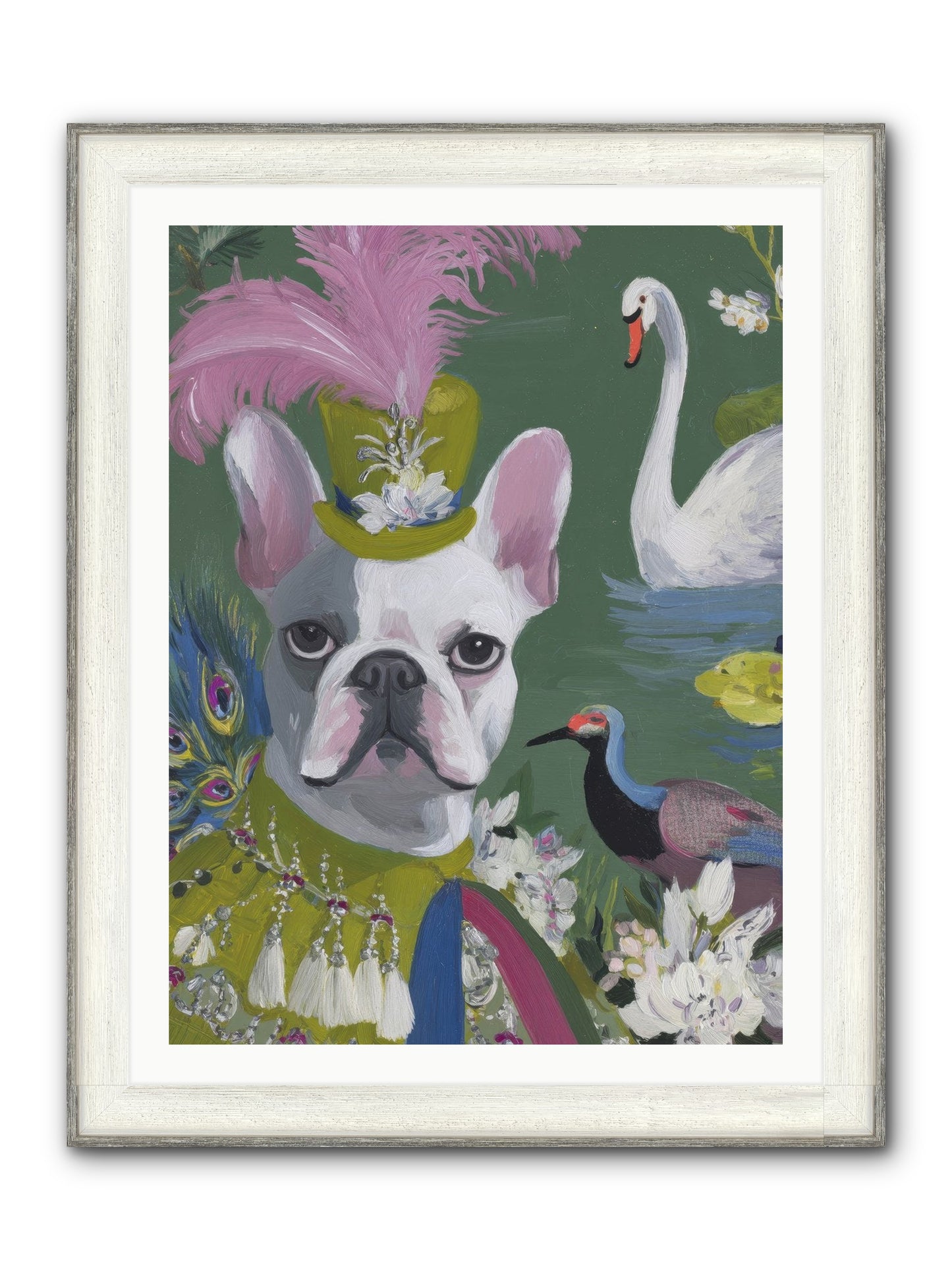 The Guardian Of Giggles Framed Print - Driftwood White 30x40