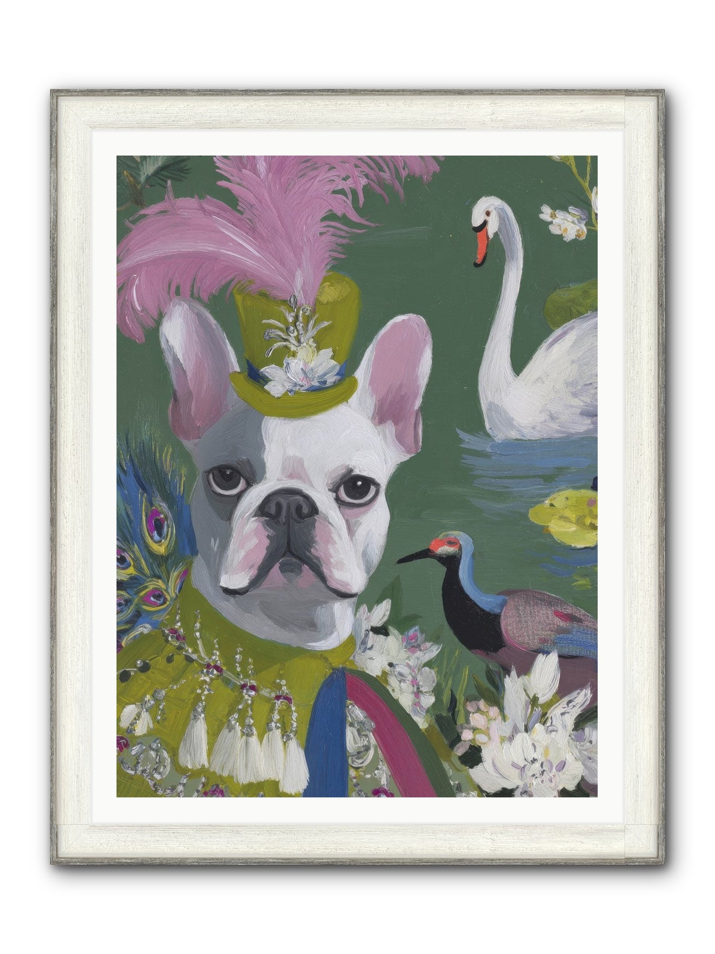 The Guardian Of Giggles Framed Print - Driftwood White 36x48