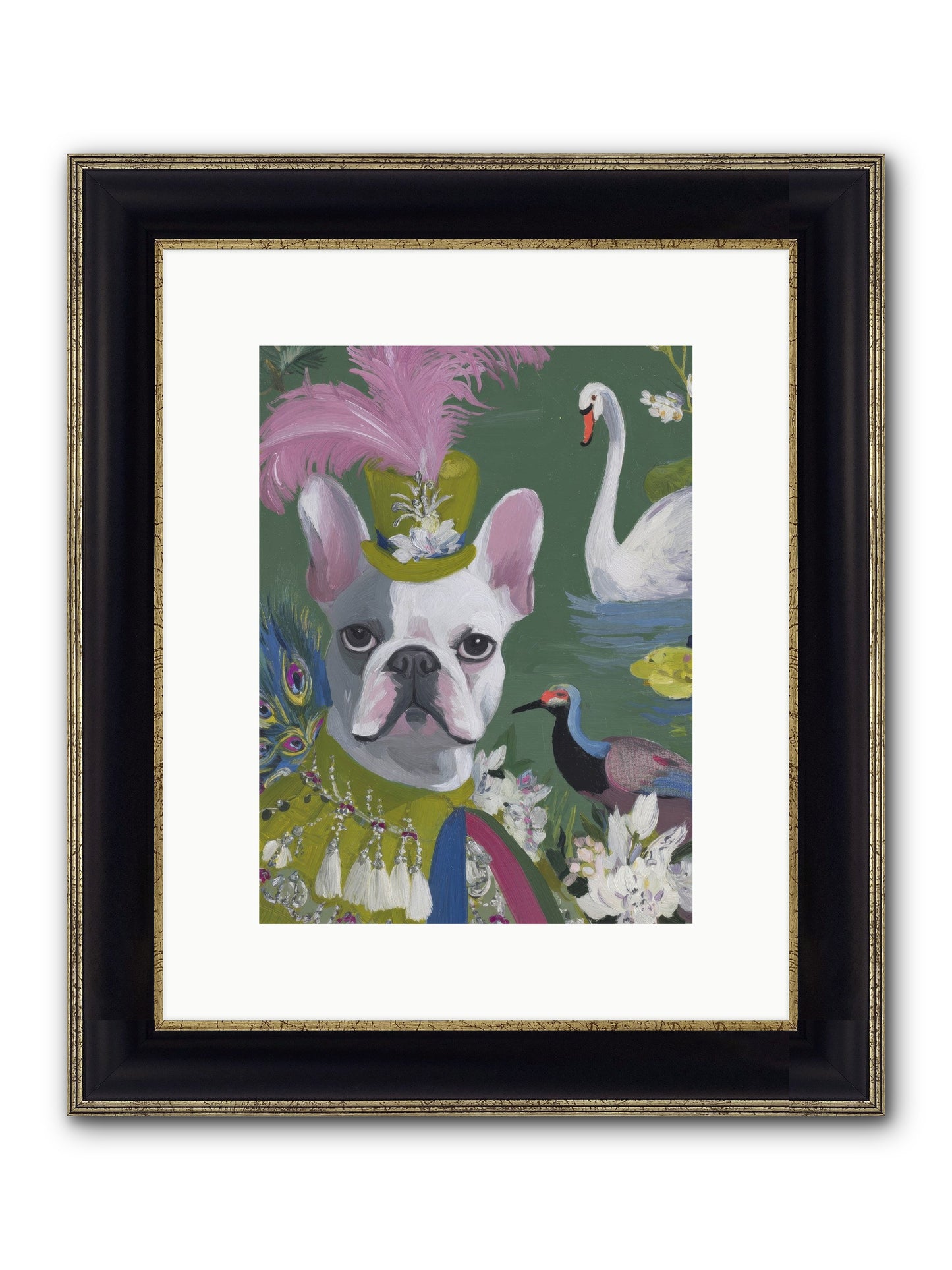 The Guardian Of Giggles Framed Print - Black & Gold 9x12