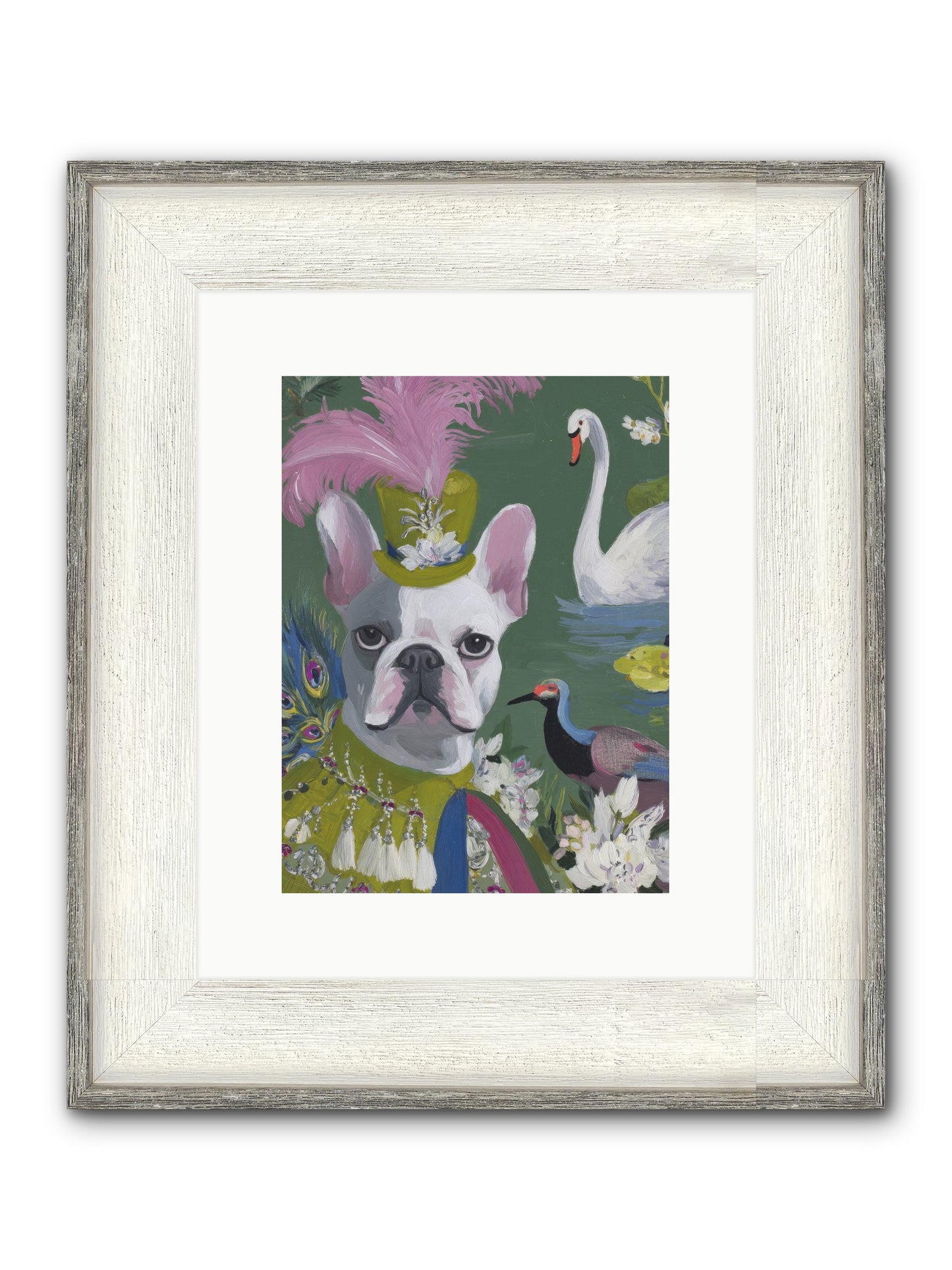 The Guardian Of Giggles Framed Print - Driftwood White 9x12