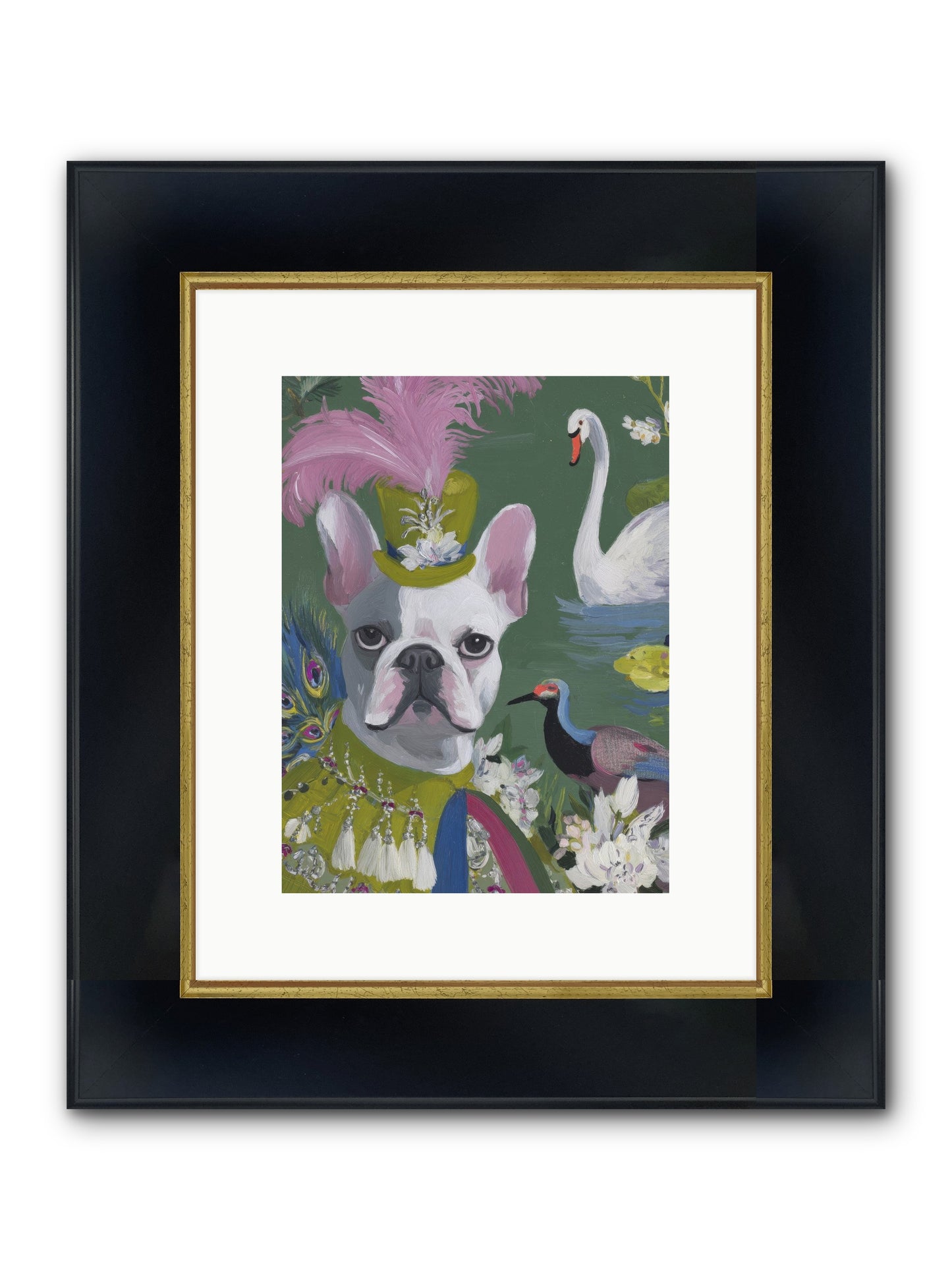 The Guardian Of Giggles Framed Print - Wide Black w/Gold 9x12