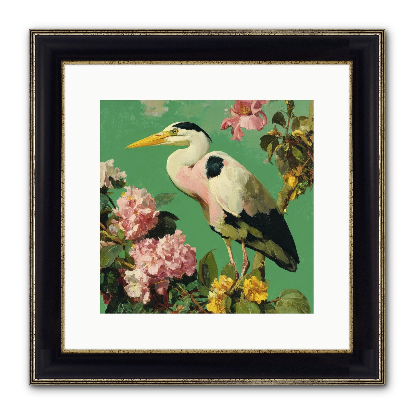 The Guest Who Never Left Framed Print - Black & Gold 12x12