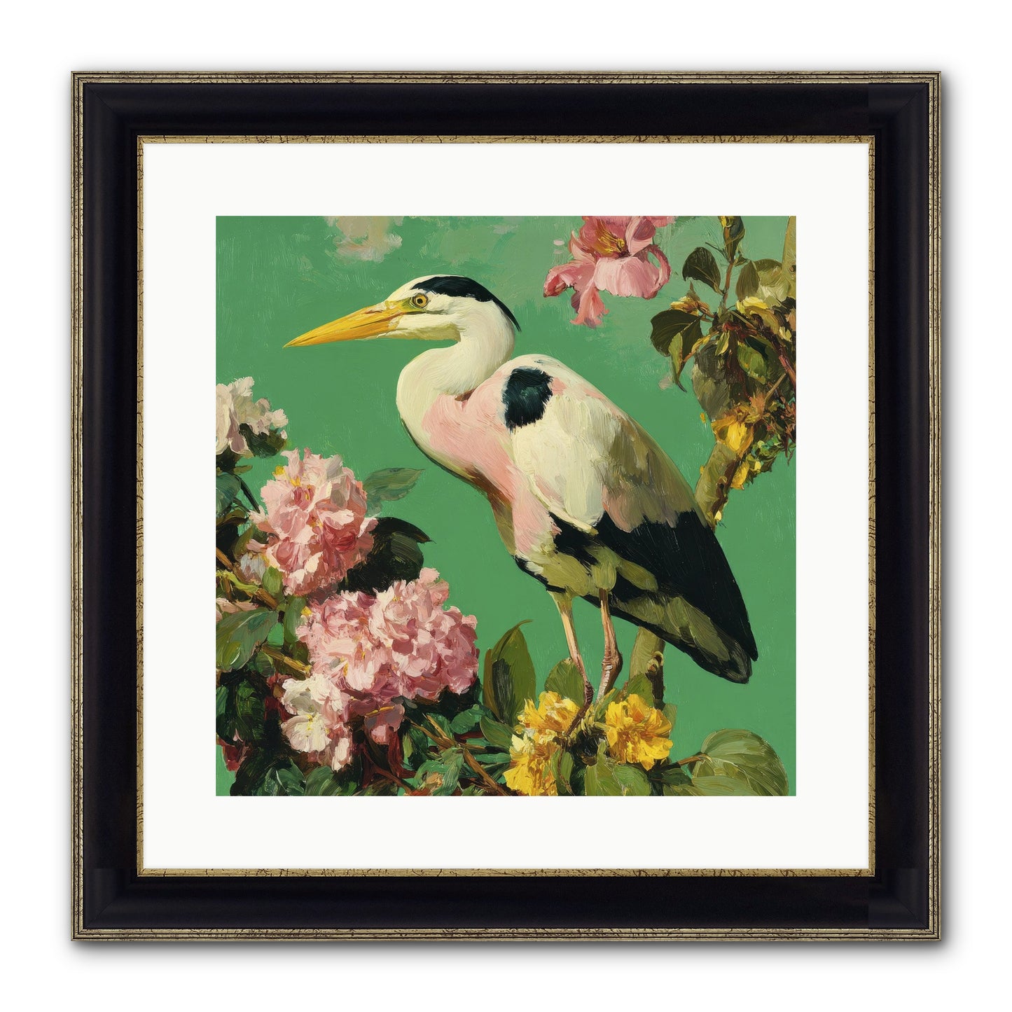 The Guest Who Never Left Framed Print - Black & Gold 16x16
