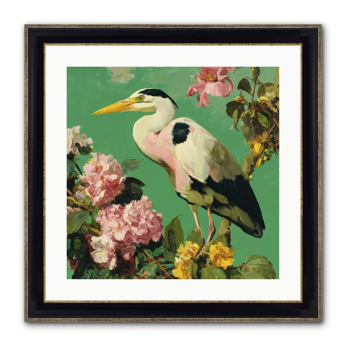 The Guest Who Never Left Framed Print - Black & Gold 20x20