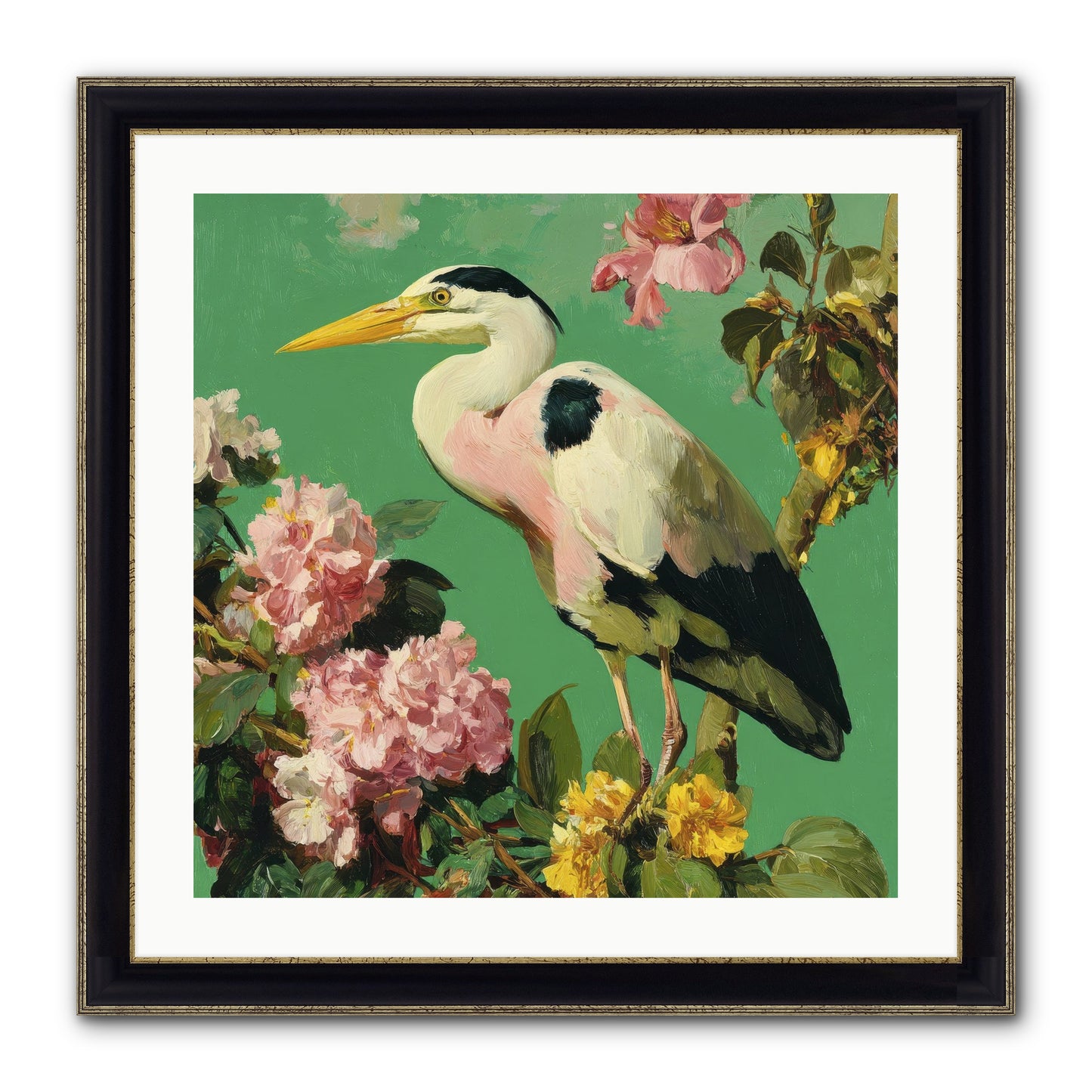 The Guest Who Never Left Framed Print - Black & Gold 24x24