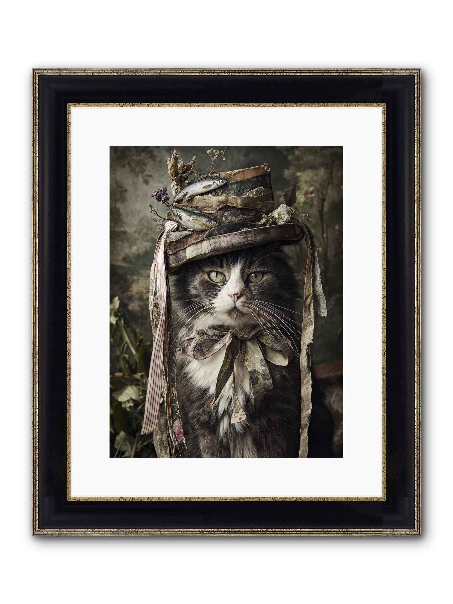 The Happy Beautiful Framed Print - Black & Gold 12x16