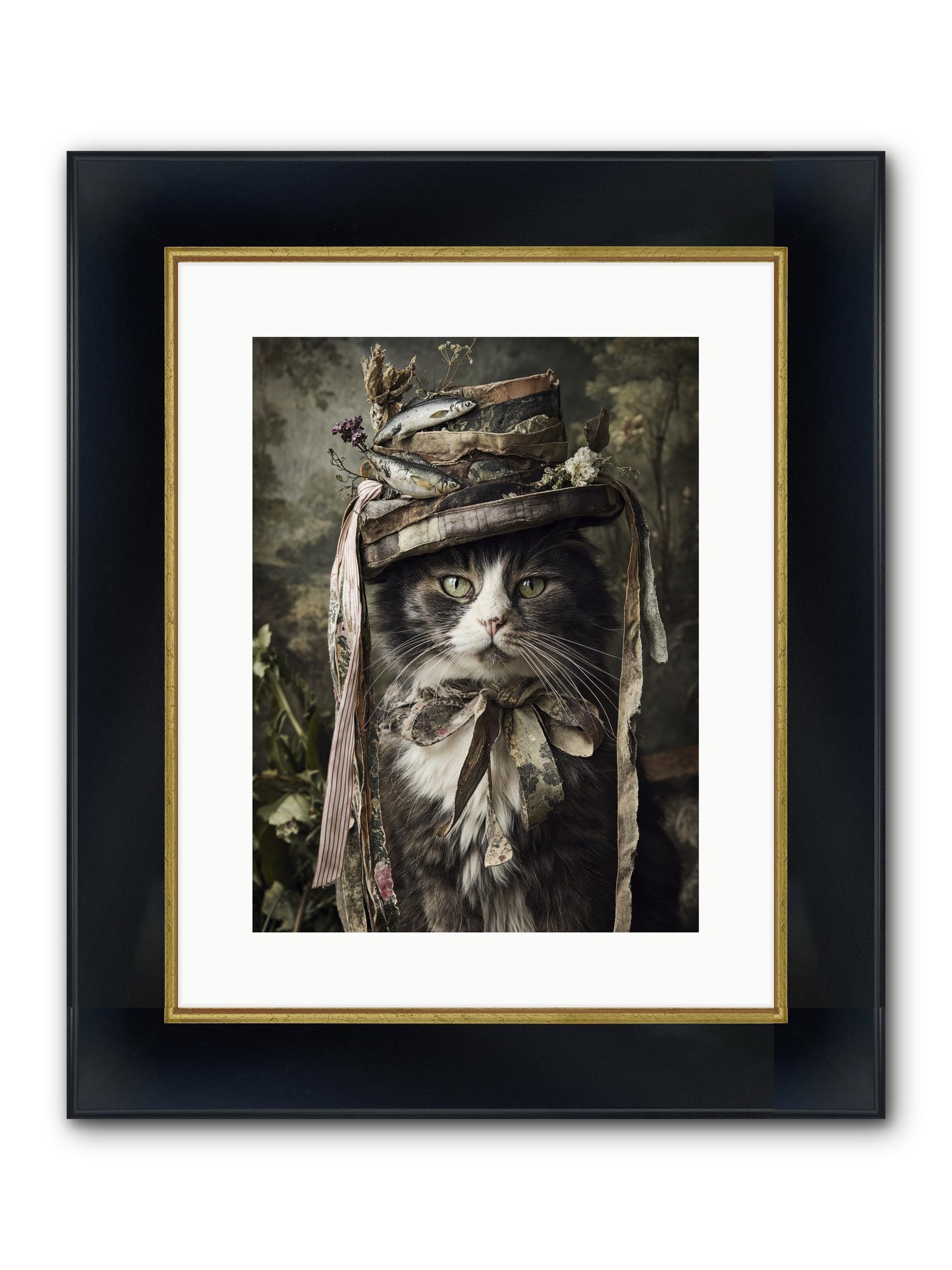 The Happy Beautiful Framed Print - Wide Black w/Gold 12x16