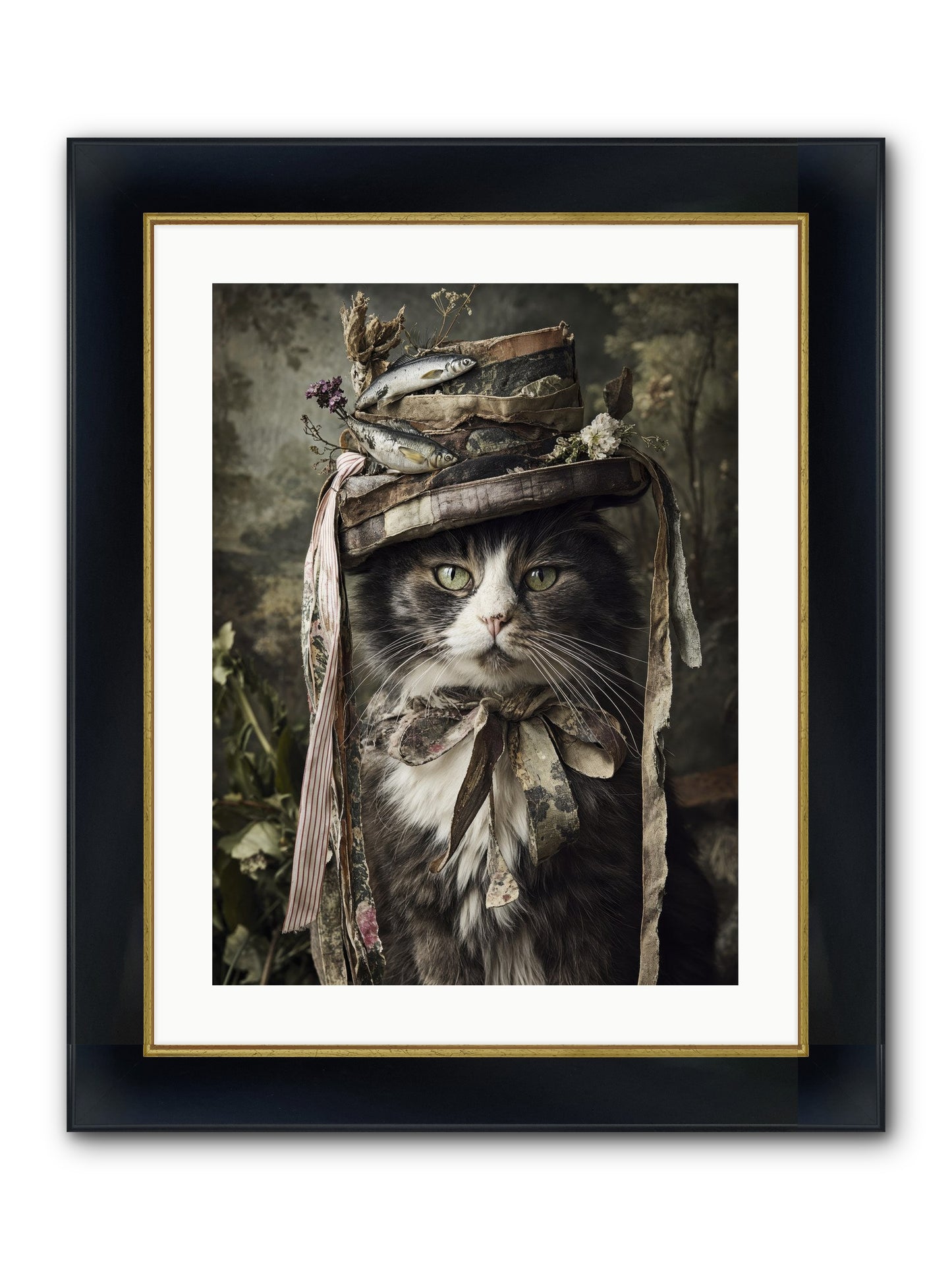 The Happy Beautiful Framed Print - Wide Black w/Gold 18x24