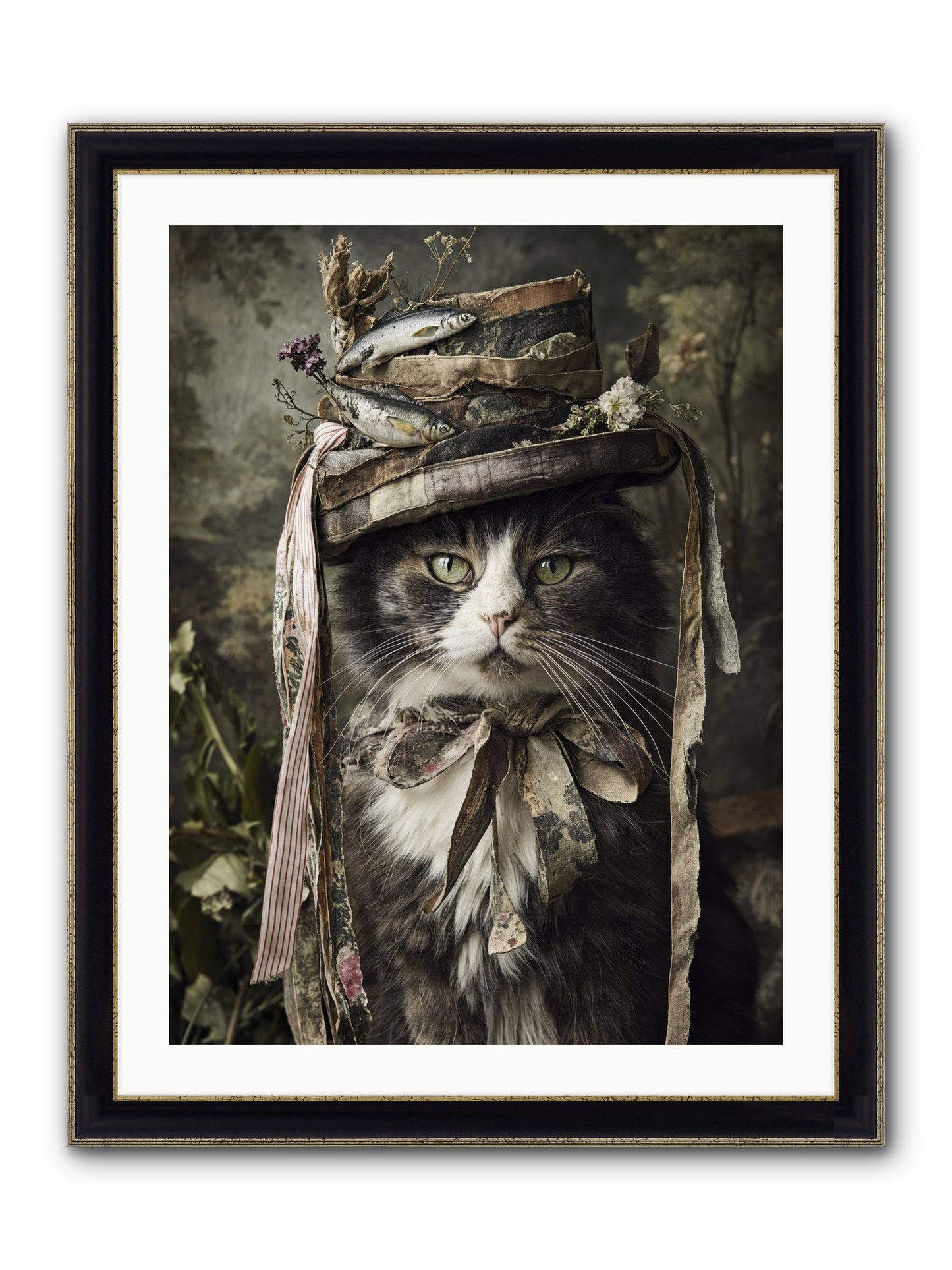 The Happy Beautiful Framed Print - Black & Gold 24x32