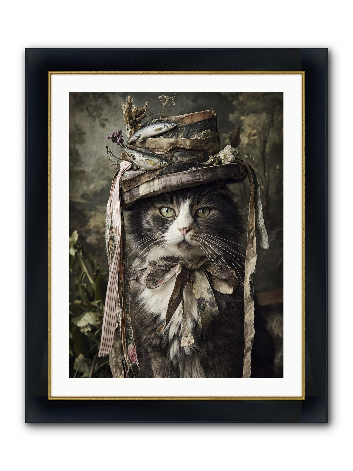 The Happy Beautiful Framed Print - Wide Black w/Gold 24x32