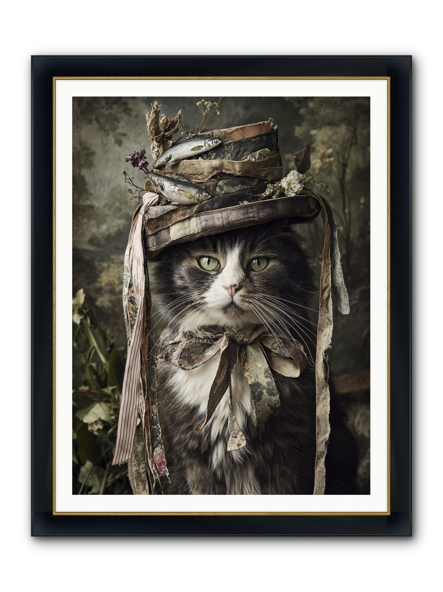 The Happy Beautiful Framed Print - Wide Black w/Gold 36x48