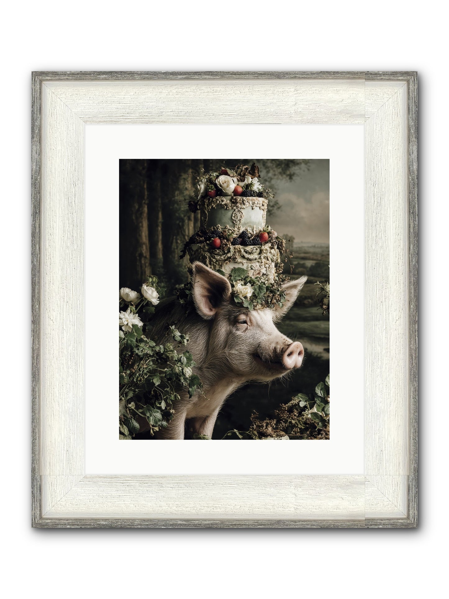 The Happy Proclamation Framed Print - Driftwood White 12x16