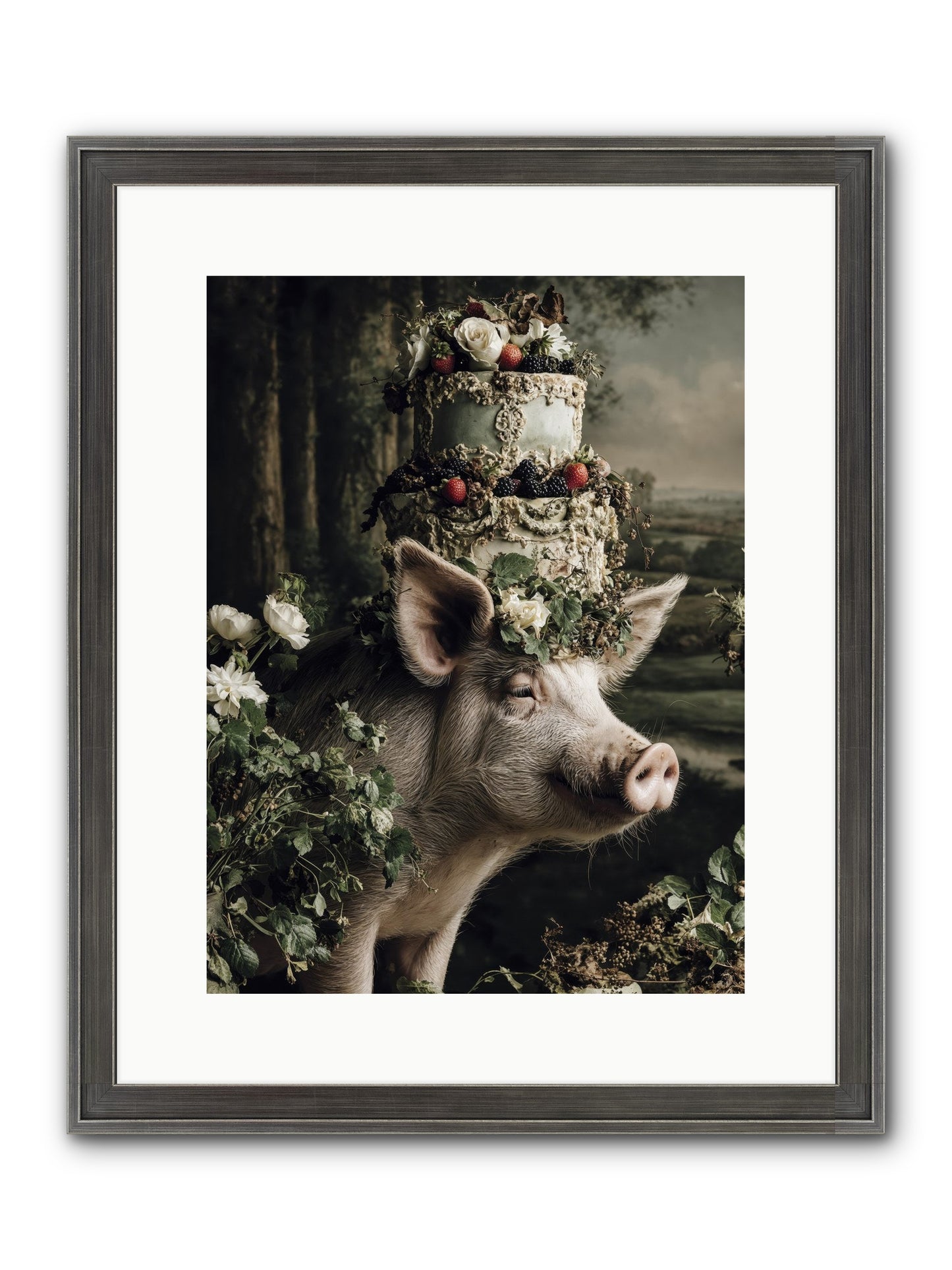 The Happy Proclamation Framed Print - Slimwoods Black/Silver 12x16