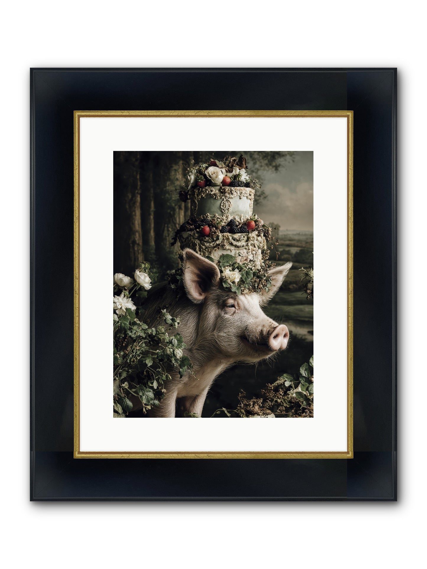 The Happy Proclamation Framed Print - Wide Black w/Gold 12x16