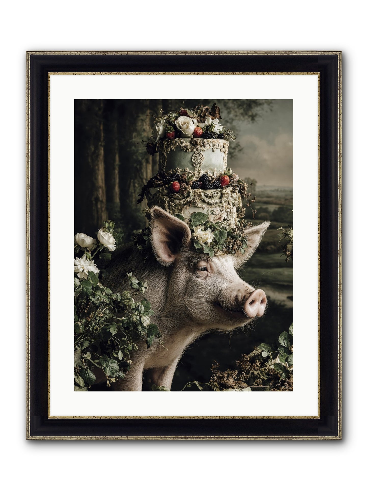 The Happy Proclamation Framed Print - Black & Gold 18x24
