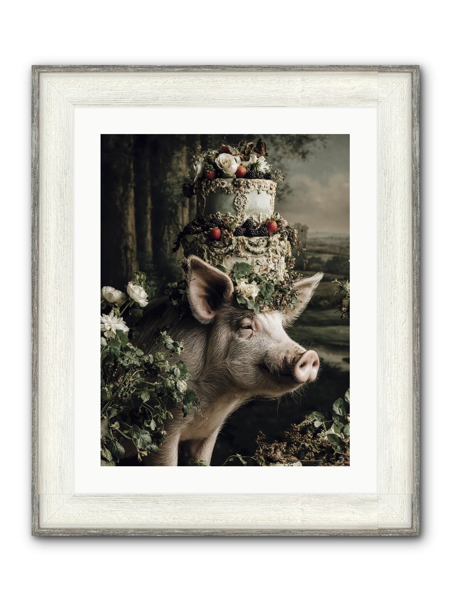 The Happy Proclamation Framed Print - Driftwood White 18x24