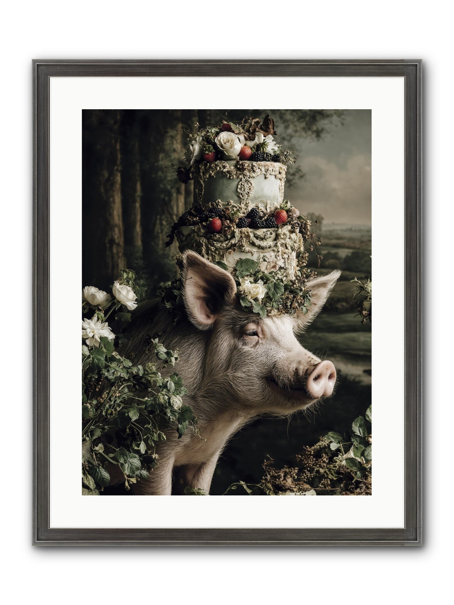 The Happy Proclamation Framed Print - Slimwoods Black/Silver 18x24
