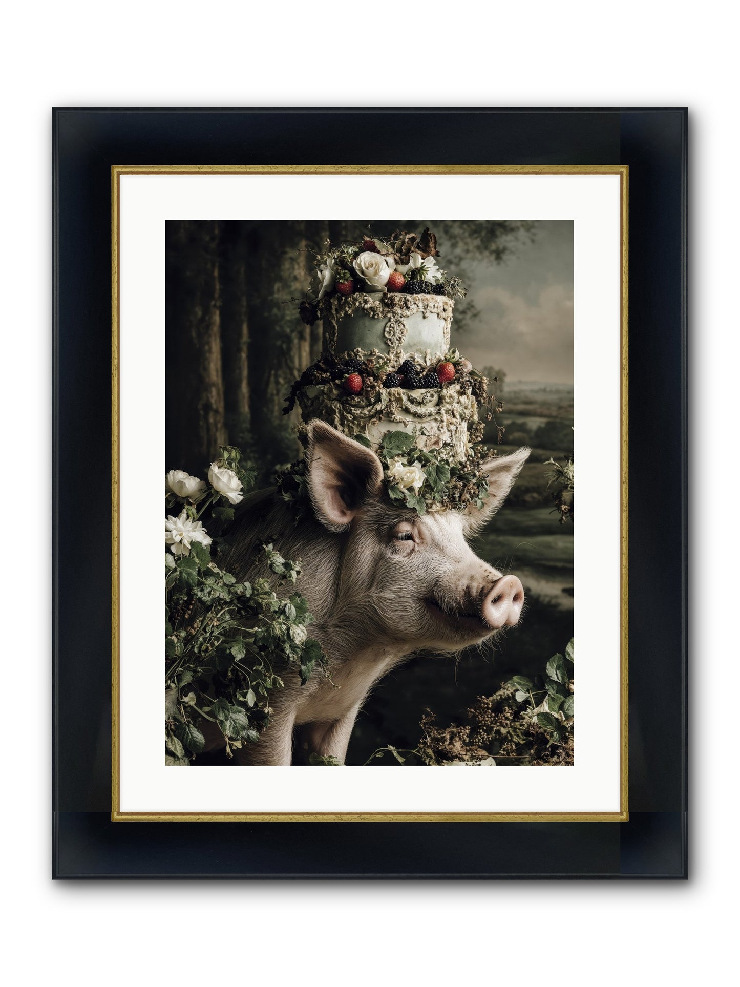 The Happy Proclamation Framed Print - Wide Black w/Gold 18x24