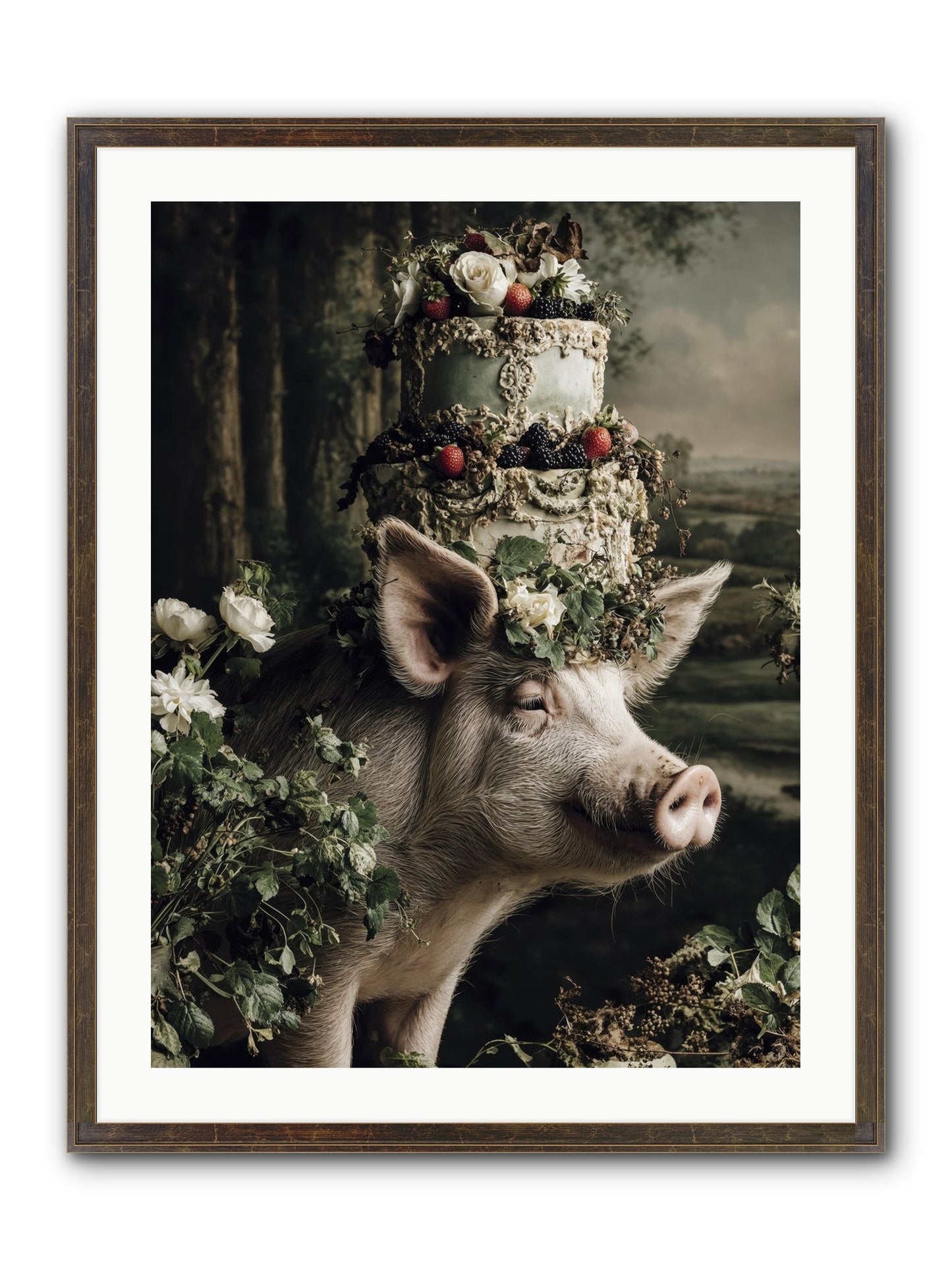 The Happy Proclamation Framed Print - Slimwoods Black/Gold 24x32