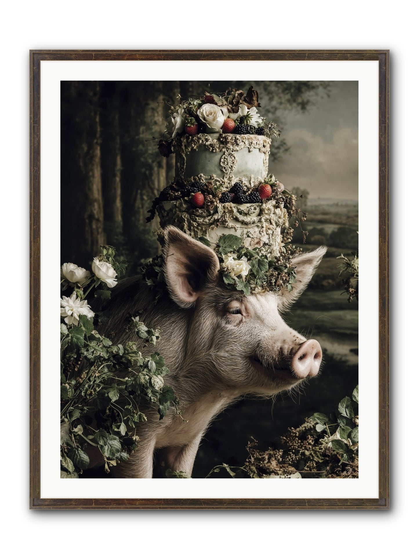 The Happy Proclamation Framed Print - Slimwoods Black/Gold 30x40