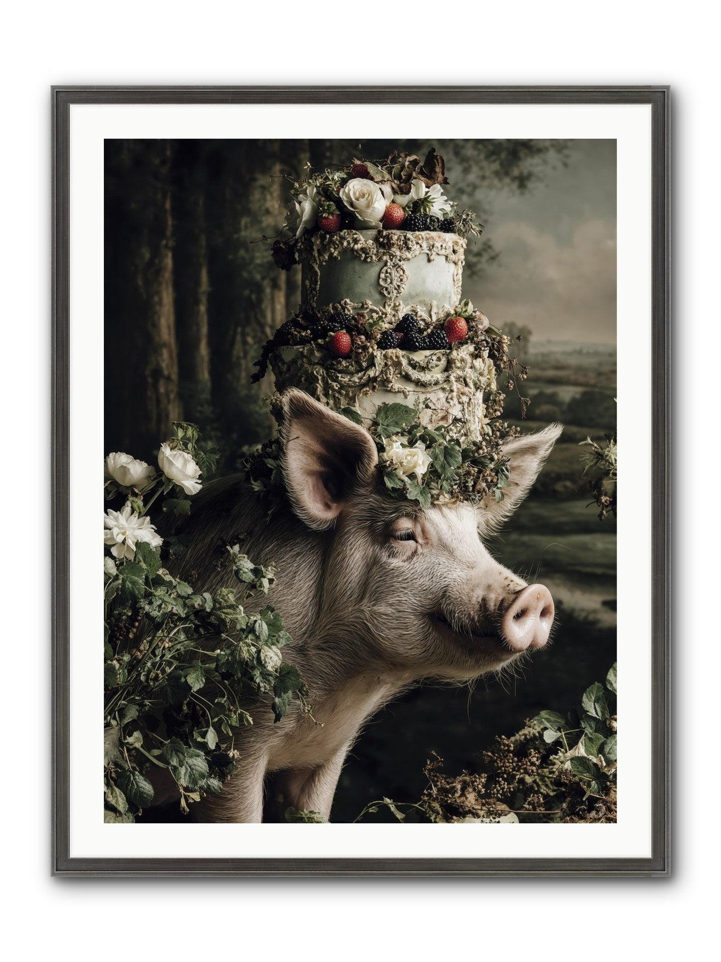 The Happy Proclamation Framed Print - Slimwoods Black/Silver 30x40