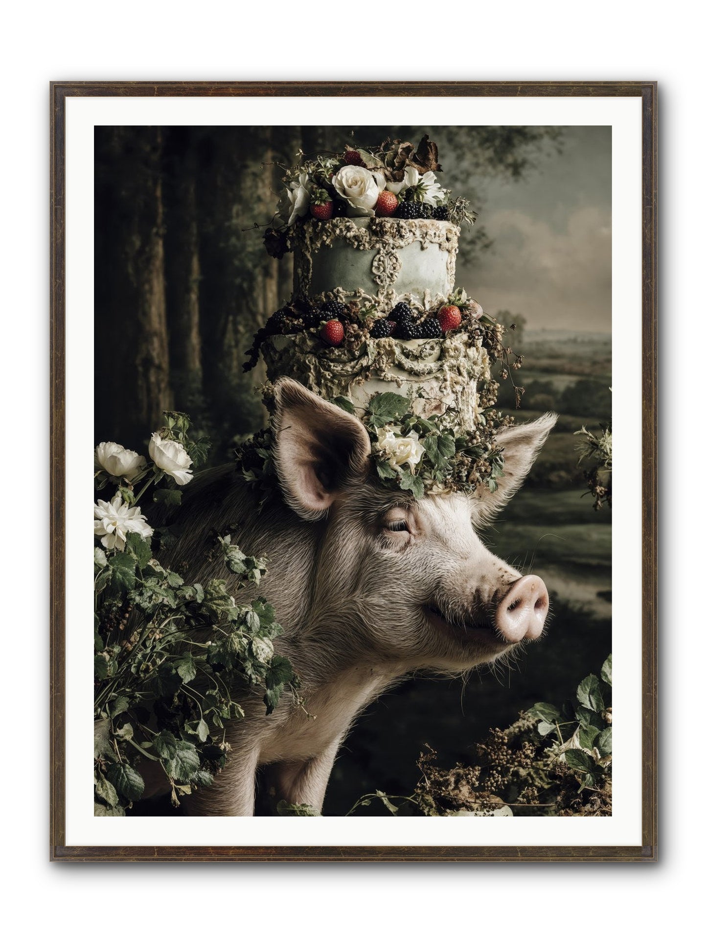 The Happy Proclamation Framed Print - Slimwoods Black/Gold 36x48