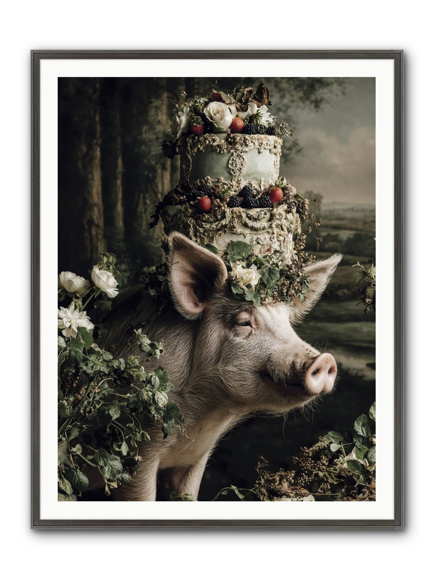 The Happy Proclamation Framed Print - Slimwoods Black/Silver 36x48