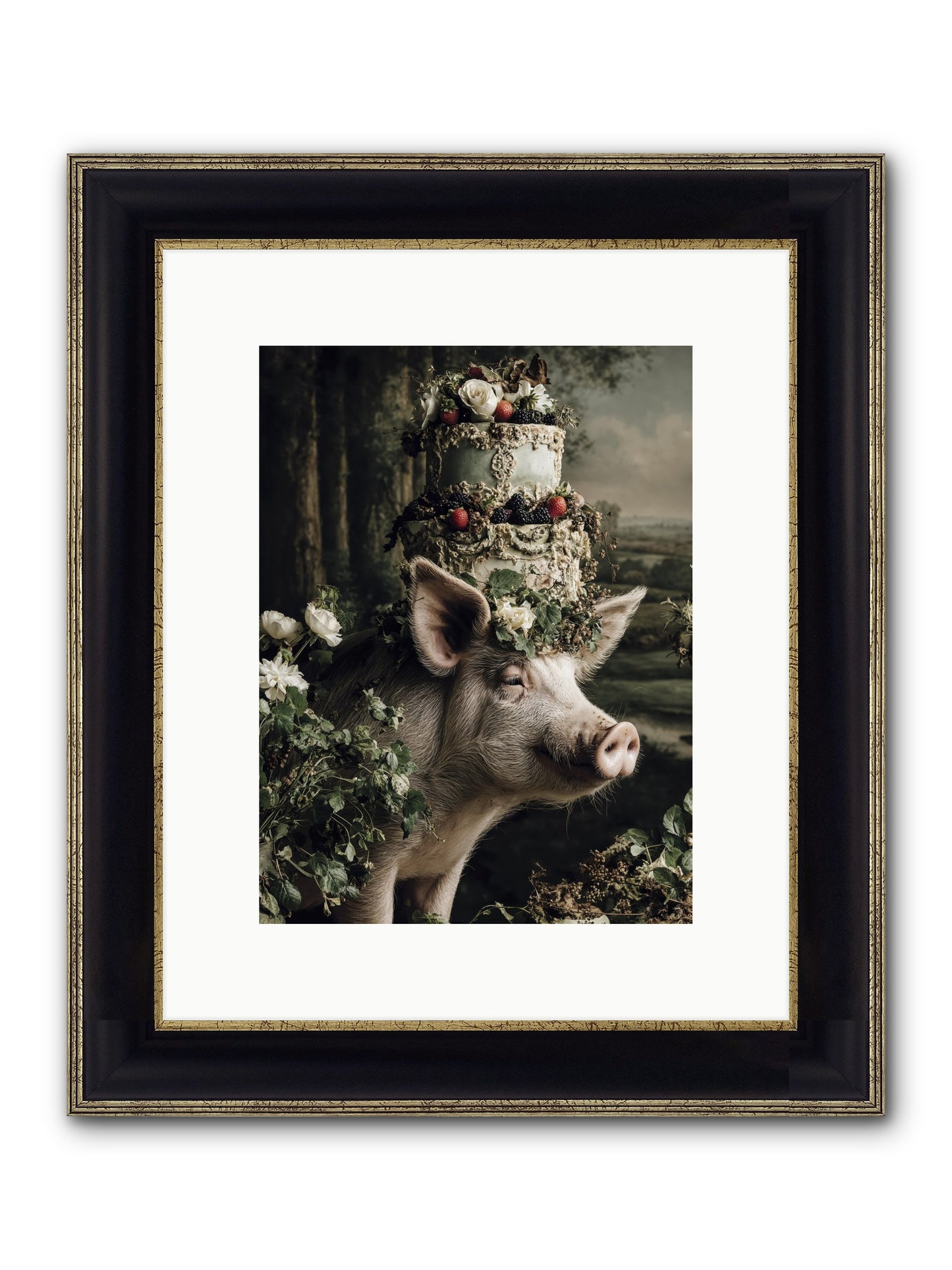 The Happy Proclamation Framed Print - Black & Gold 9x12